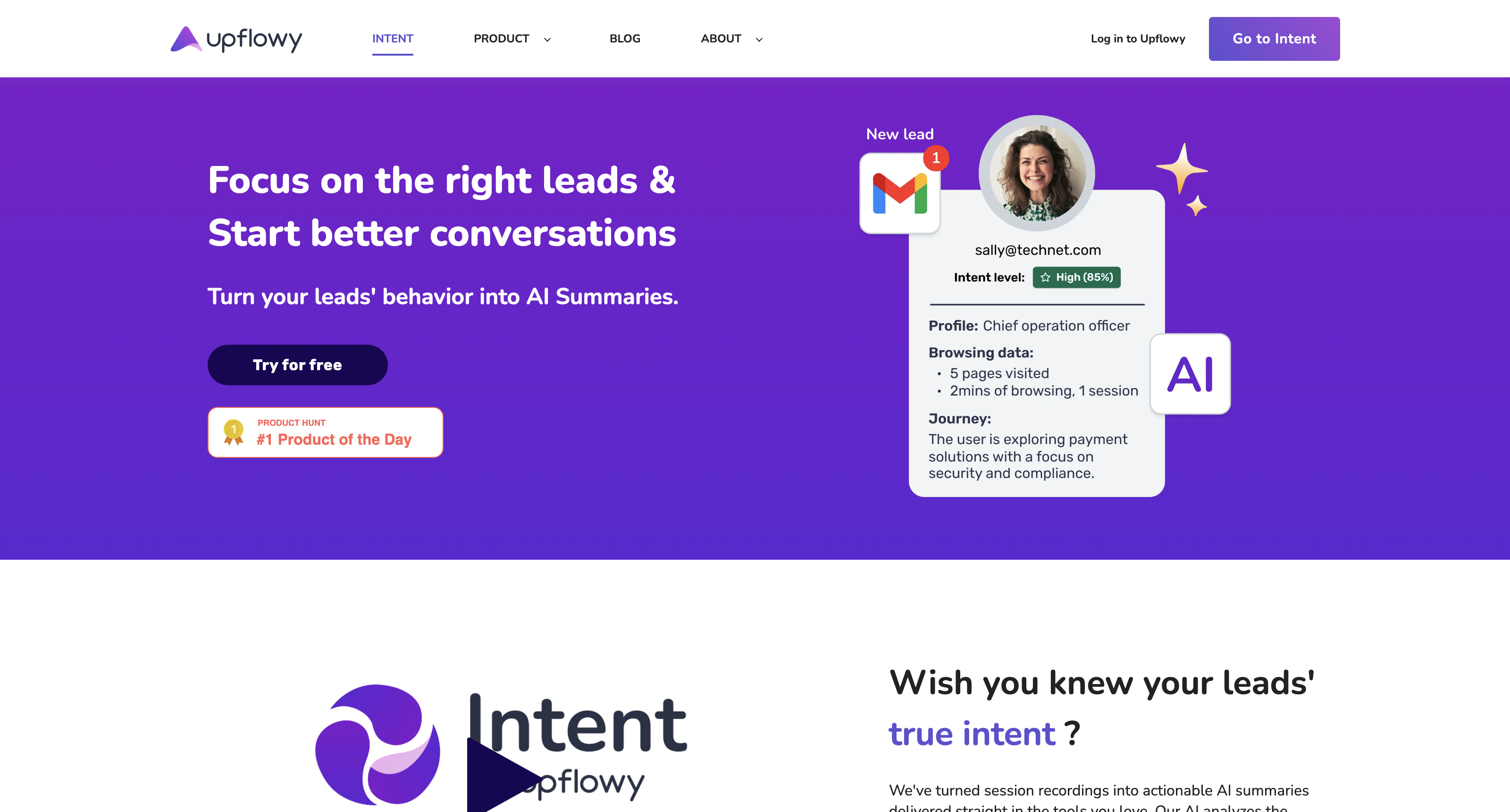 Intent - focus on the right leads, start better conversations icon