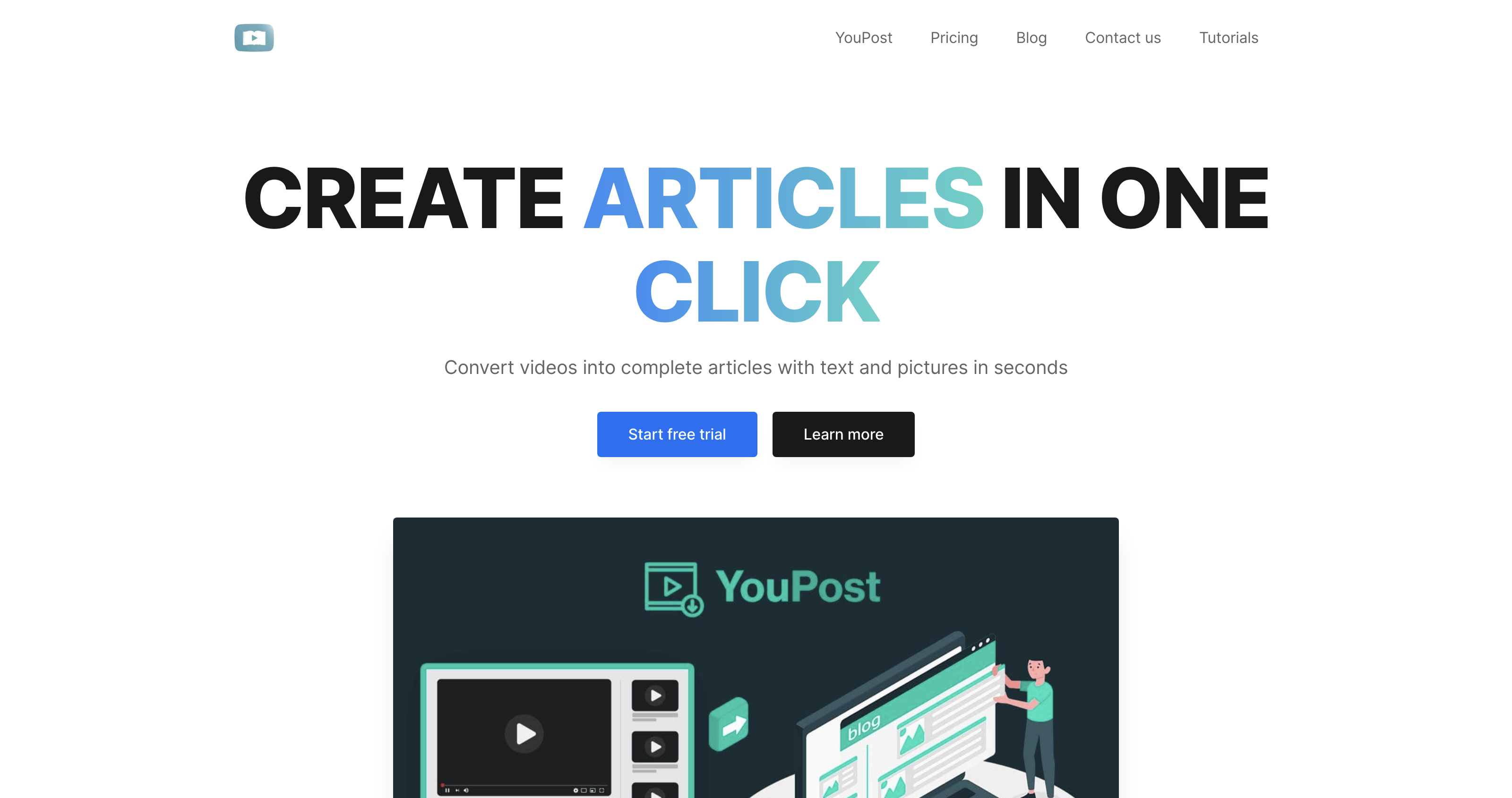 YouPost - video to article converter icon