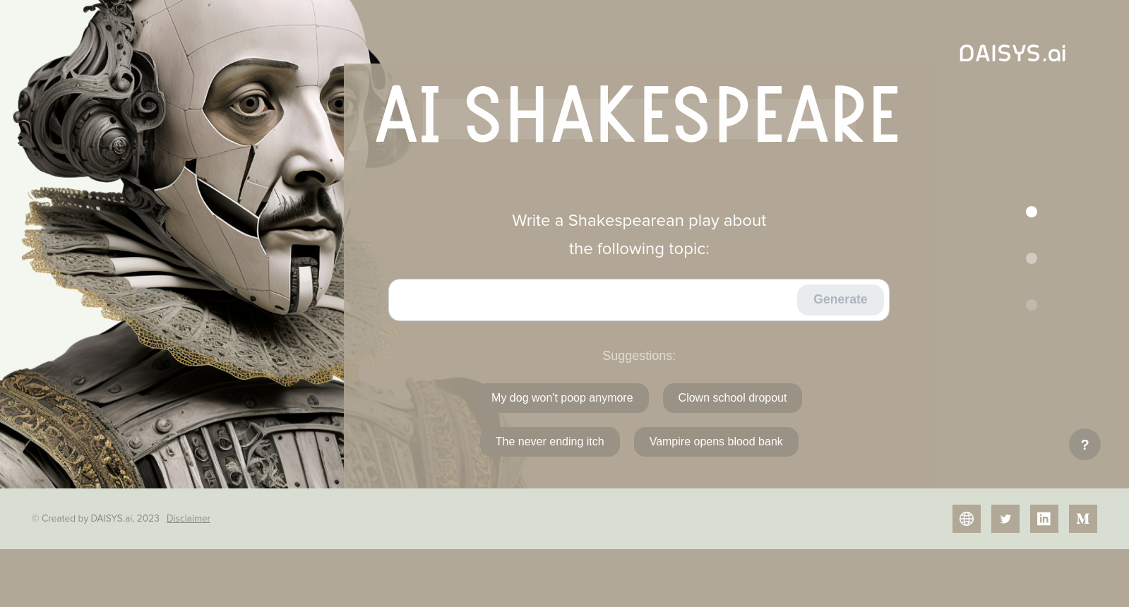 AI Shakespeare by DAISYS.ai icon