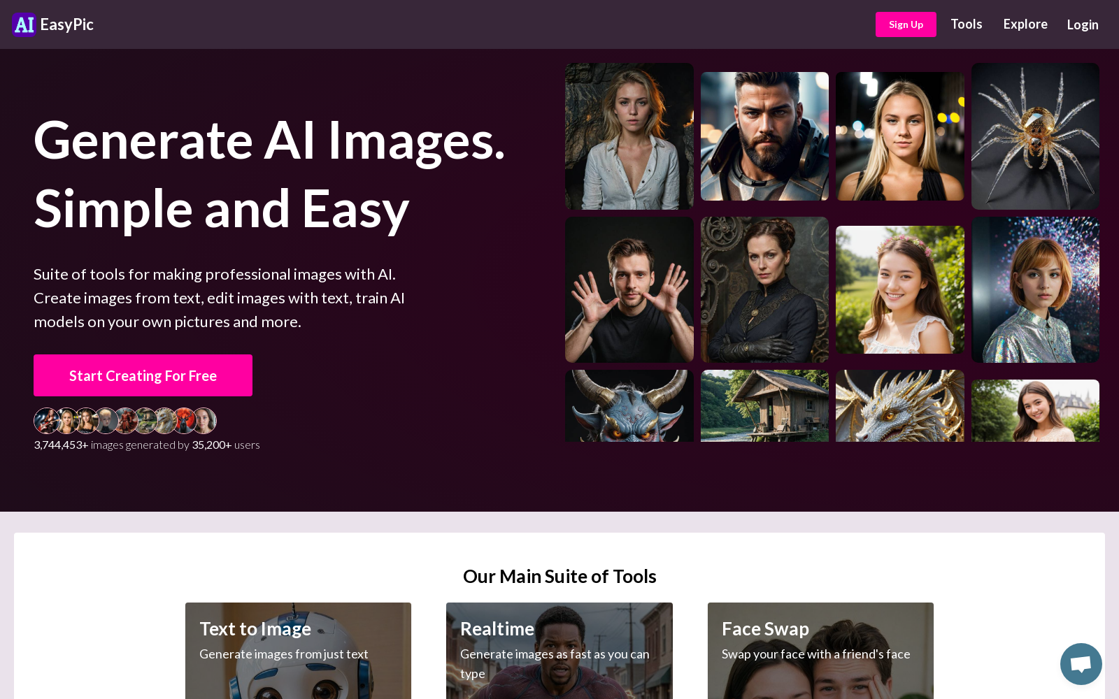 Simplifying AI Image Generation - AIEasyPic icon