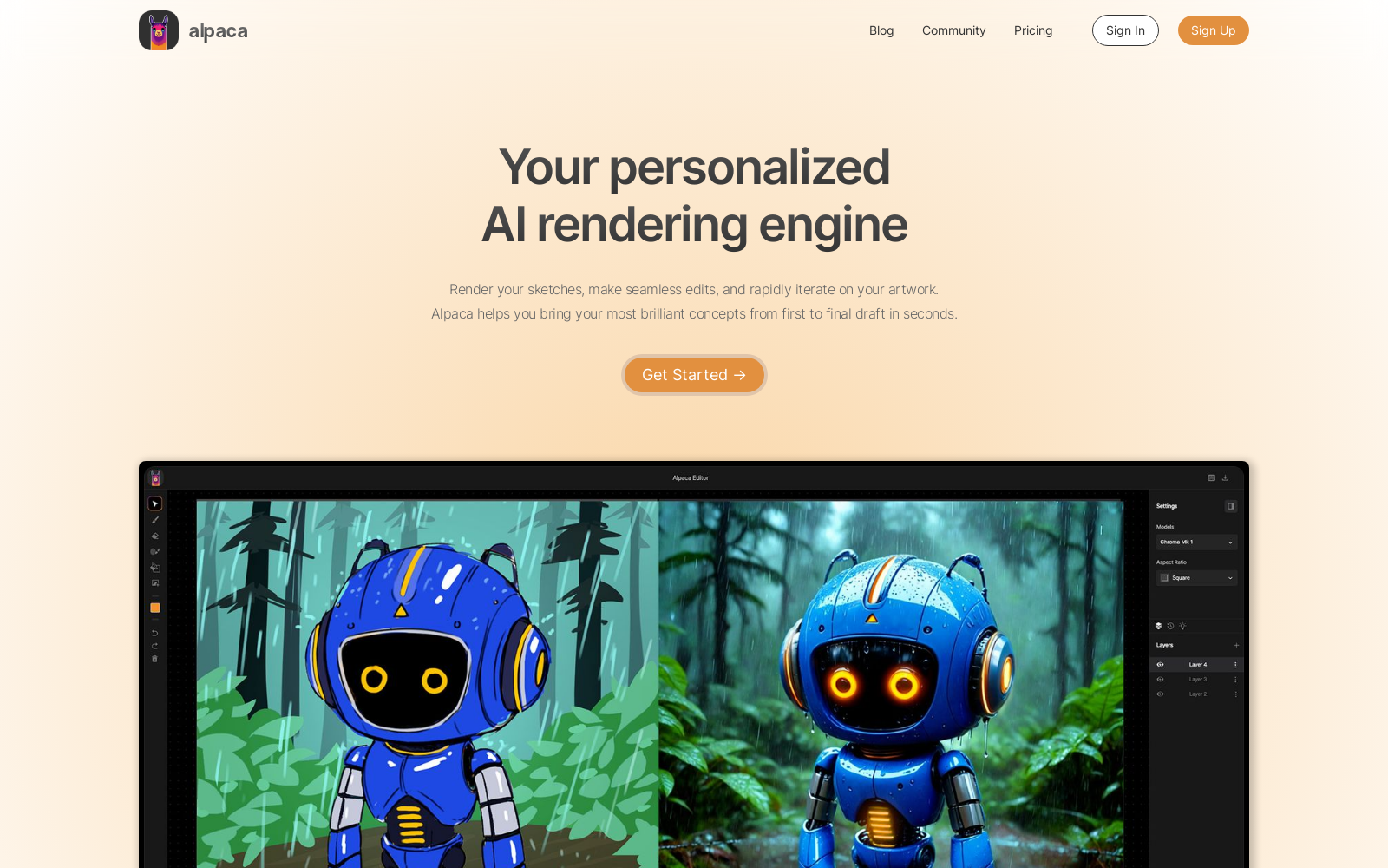 AlpacaML | Your personalized AI rendering engine icon