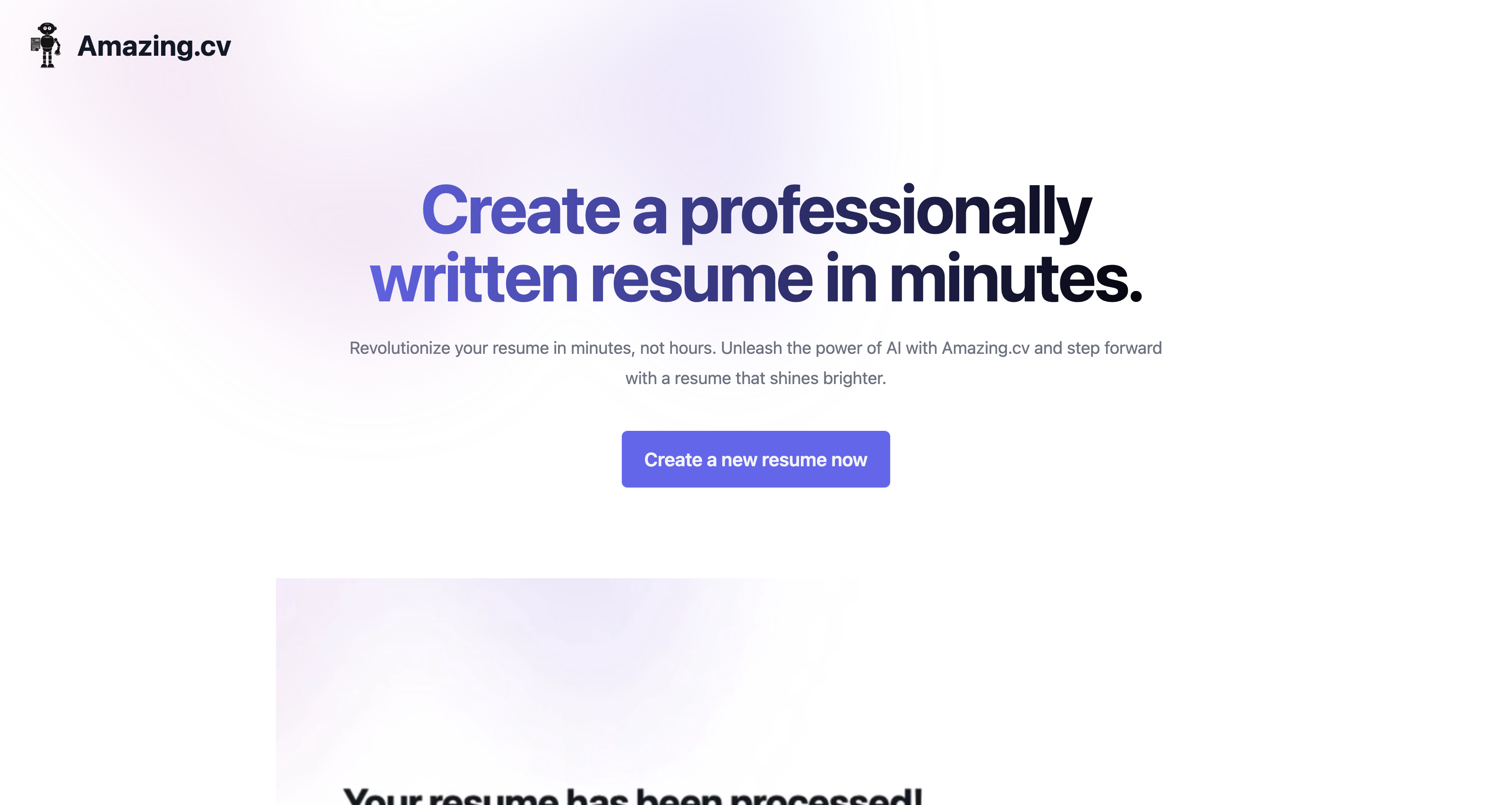 Amazing.cv - Transform Your CV Into a Winning Resume in Minutes