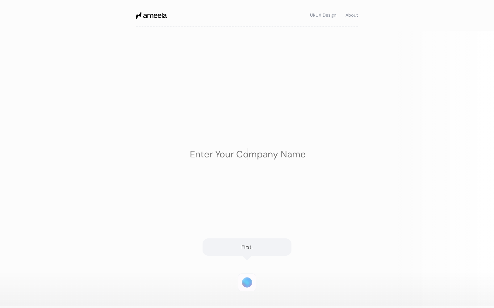 Ameela - Free Logo Design Maker for Startups, inspired by AI
