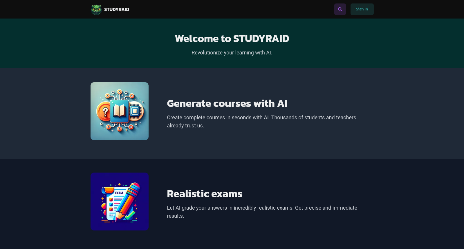 StudyRaid - Learn Anything with AI and free courses