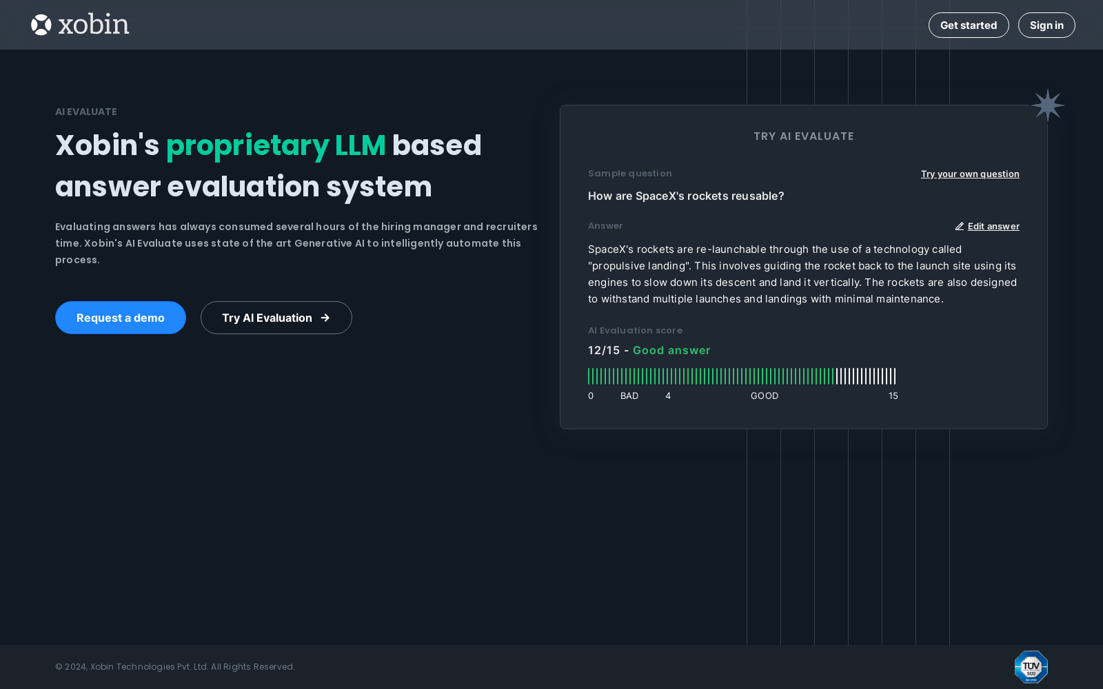An efficient automated AI question and answer scoring system icon