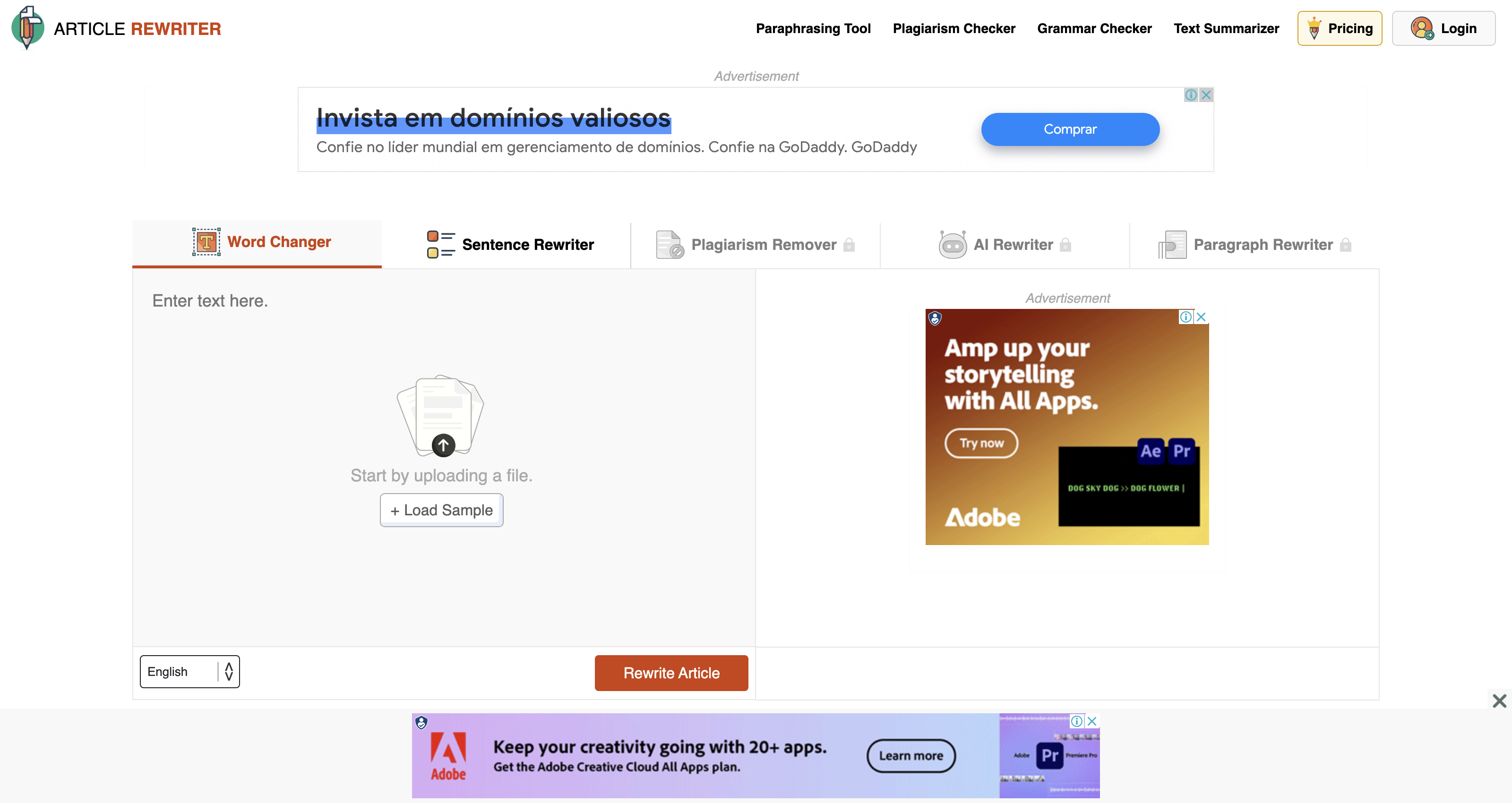 Article Rewriter Tool - Rewrite Text With 5 Different Modes