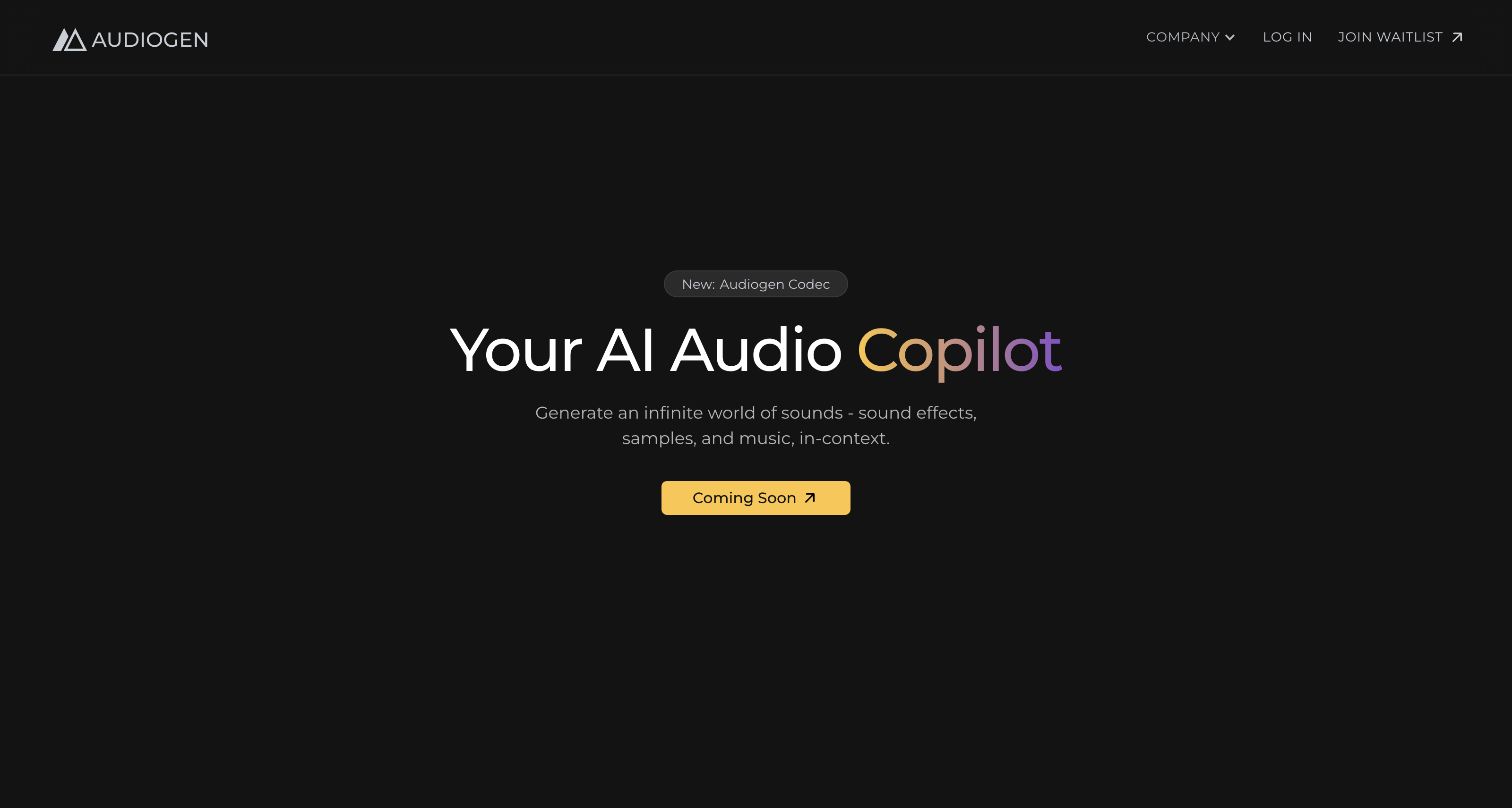 Audiogen - Powering audio creation with generative AI icon