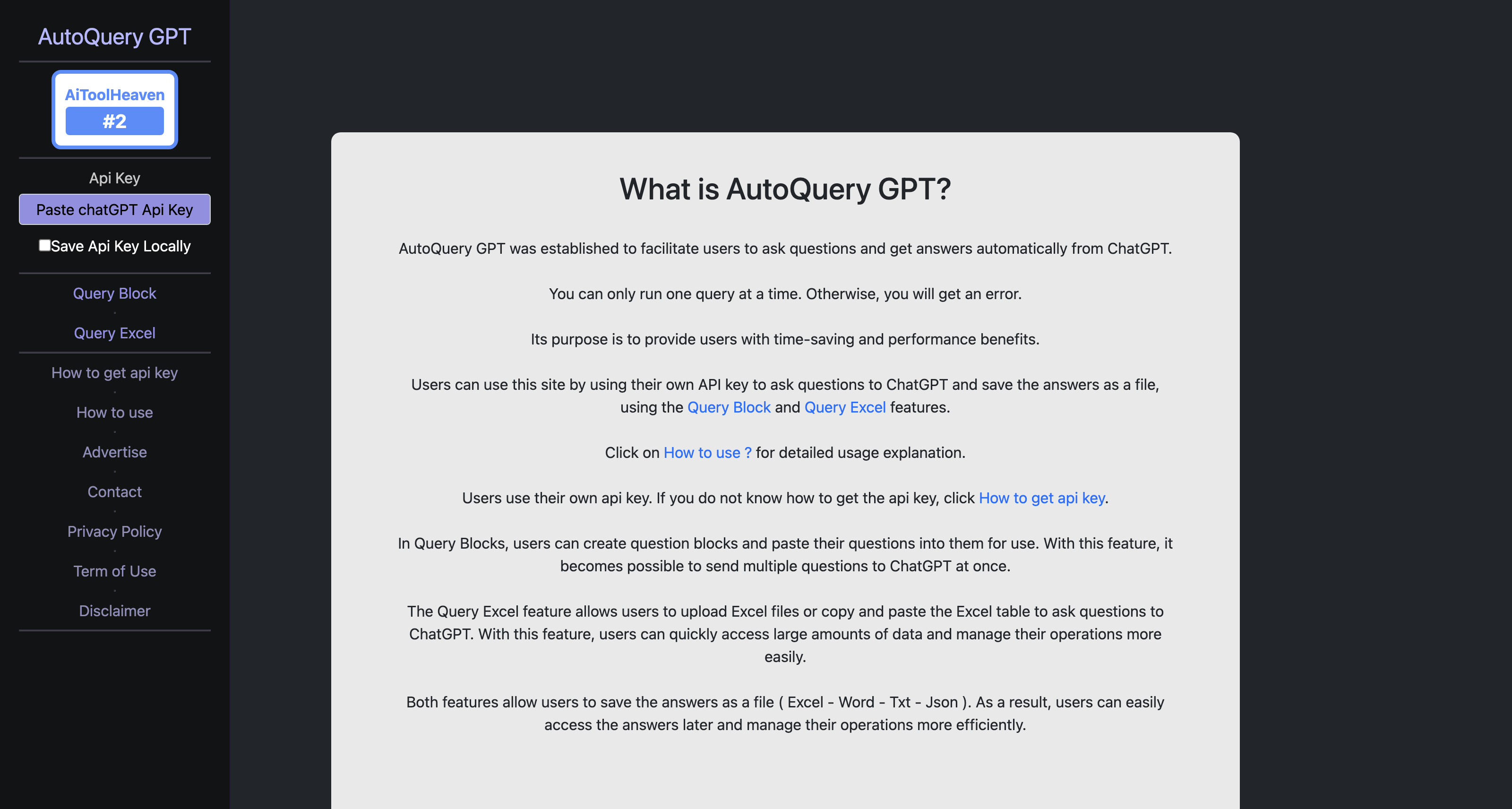 AutoQueryGPT - Easy and Efficient Way to Ask Questions to ChatGPT icon