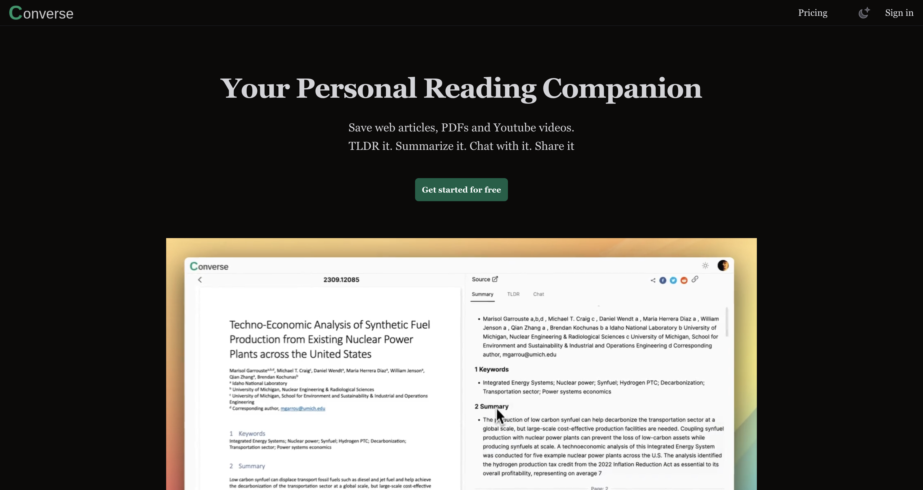 Converse - Your AI Powered Reading Companion