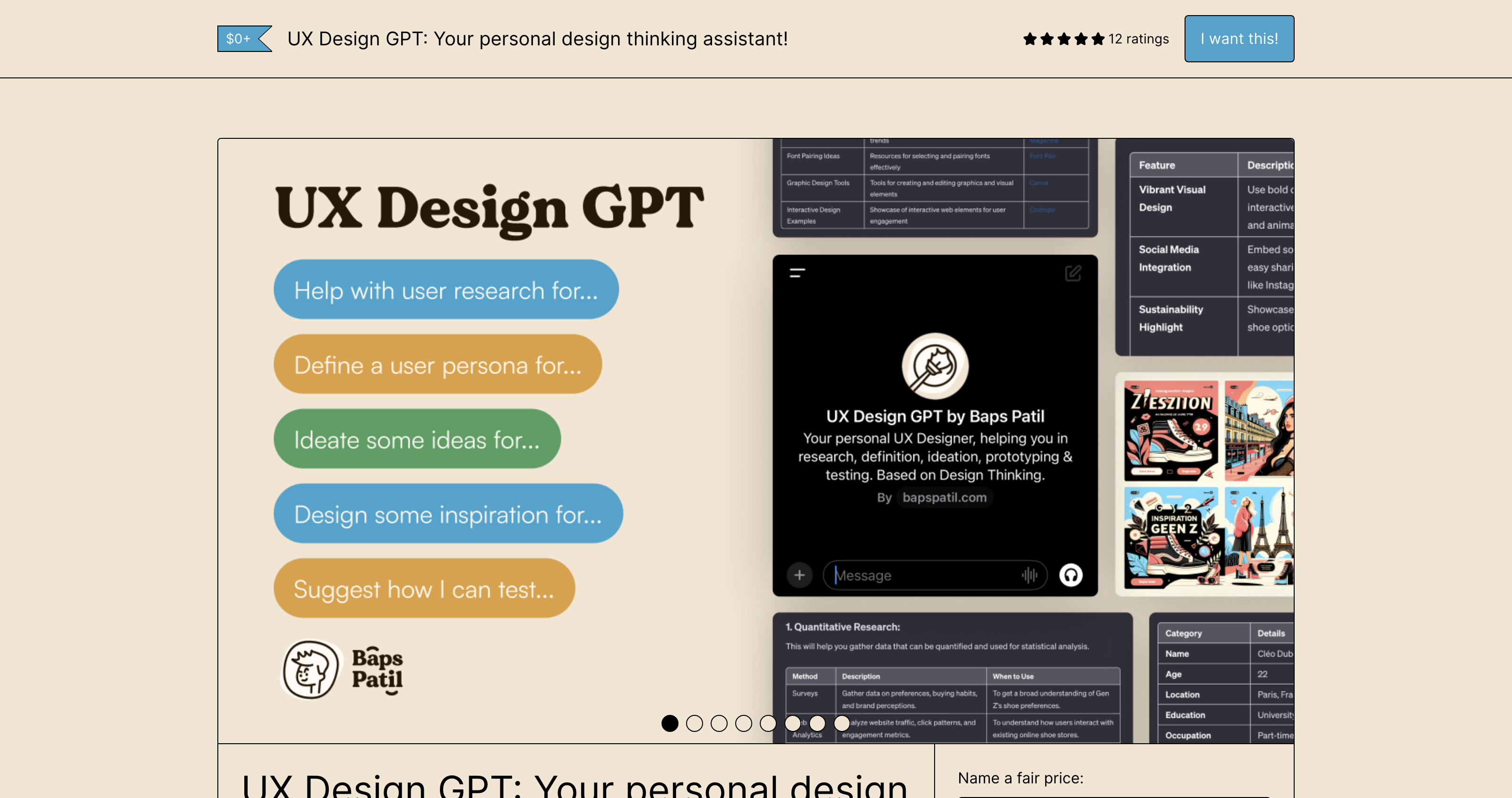 UX Design GPT: Your personal design thinking assistant! icon