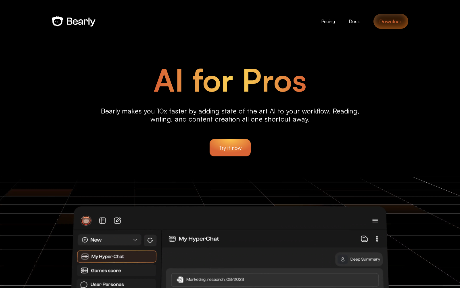 Bearly | The world's best AI at your fingertips. icon