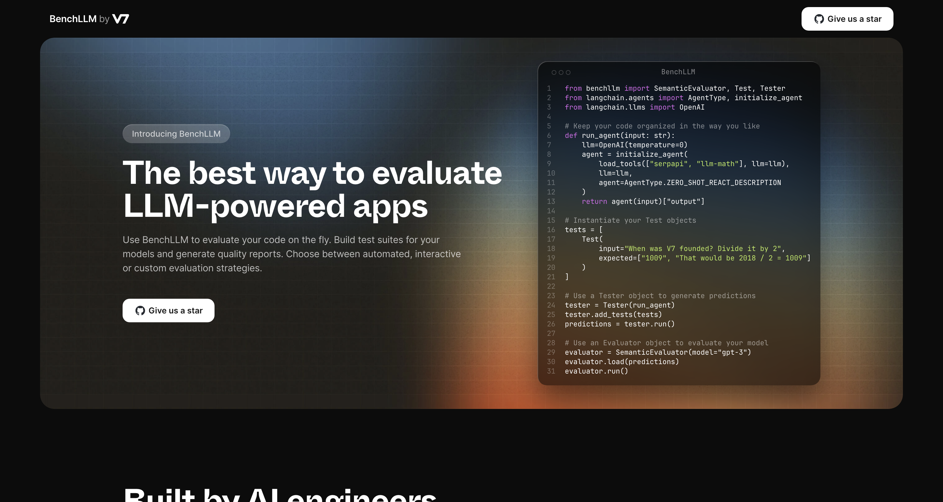 BenchLLM - Evaluate AI Products