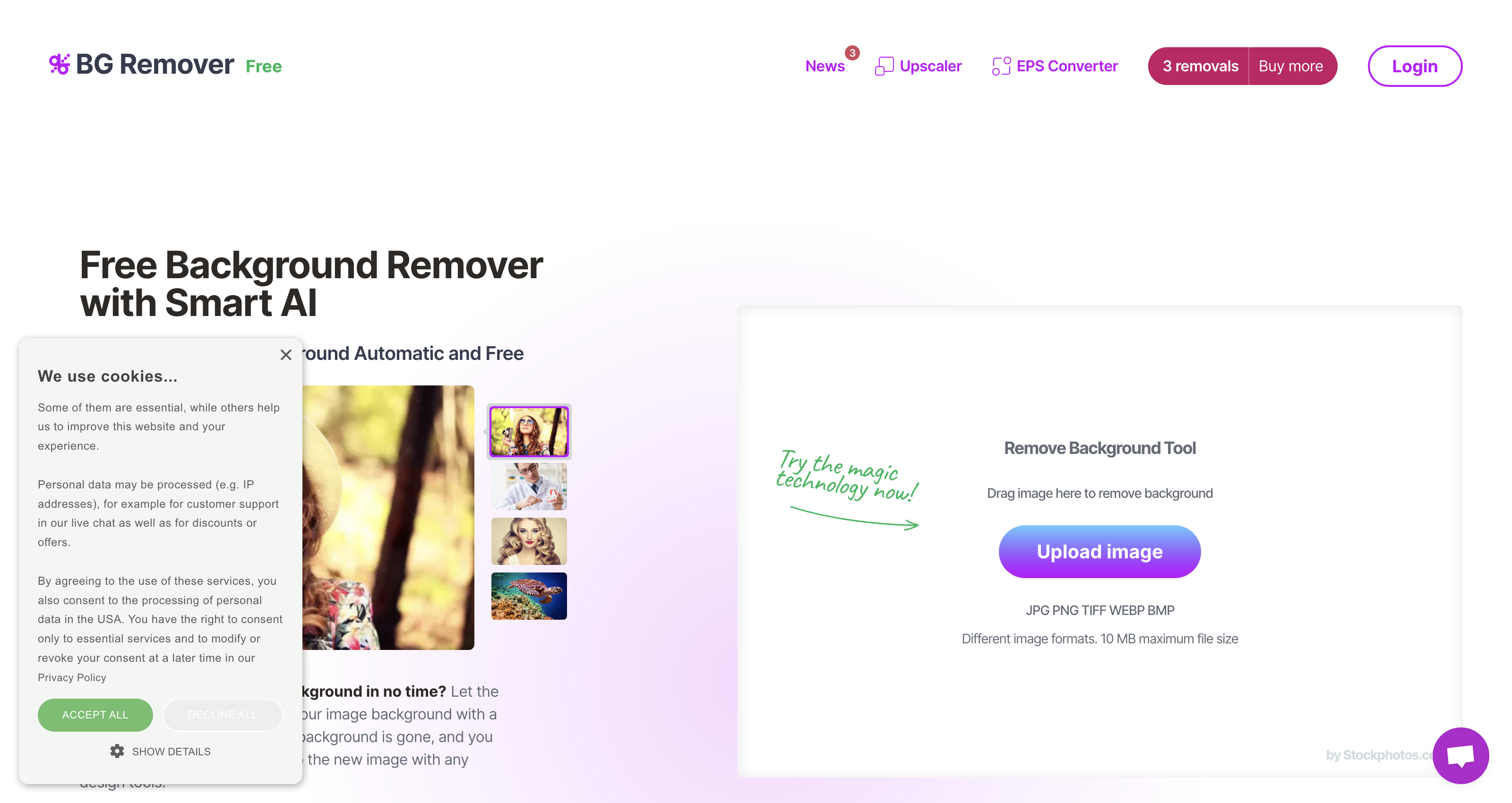 AI Image Background Remover - Remove the Background of Images Free with Stockphotos.com
