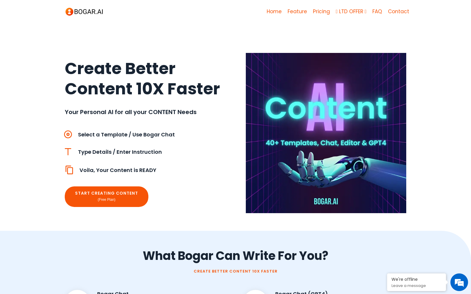 Create Better Content 10X Faster - Bogar.AI icon