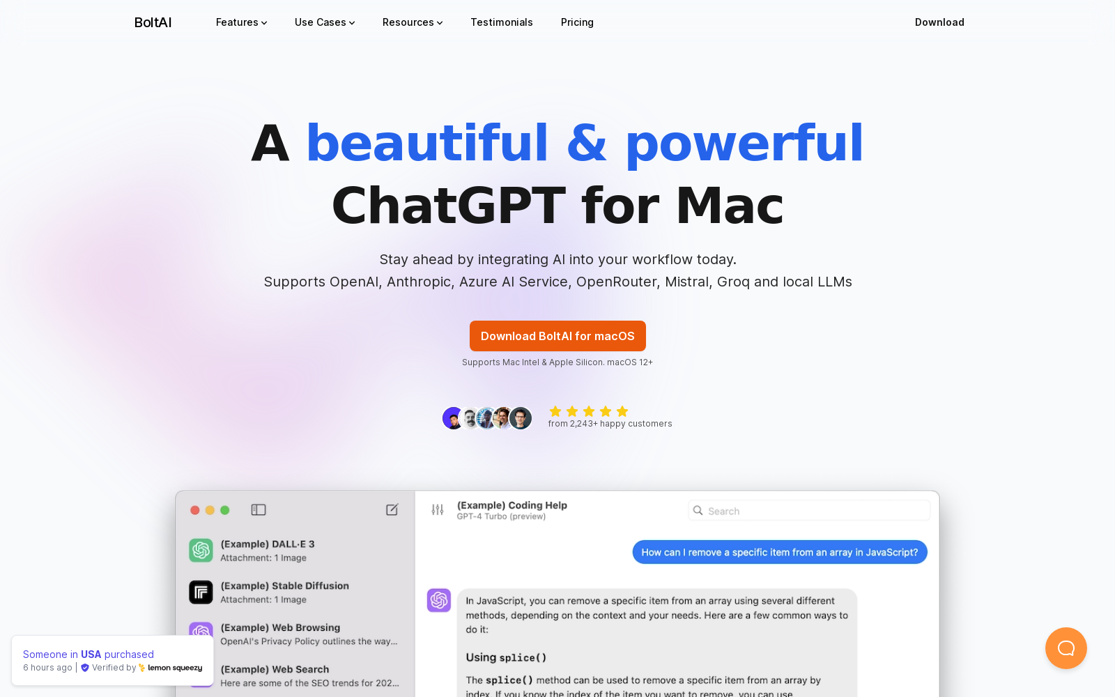 BoltAI - A beautiful & powerful ChatGPT app for Mac icon