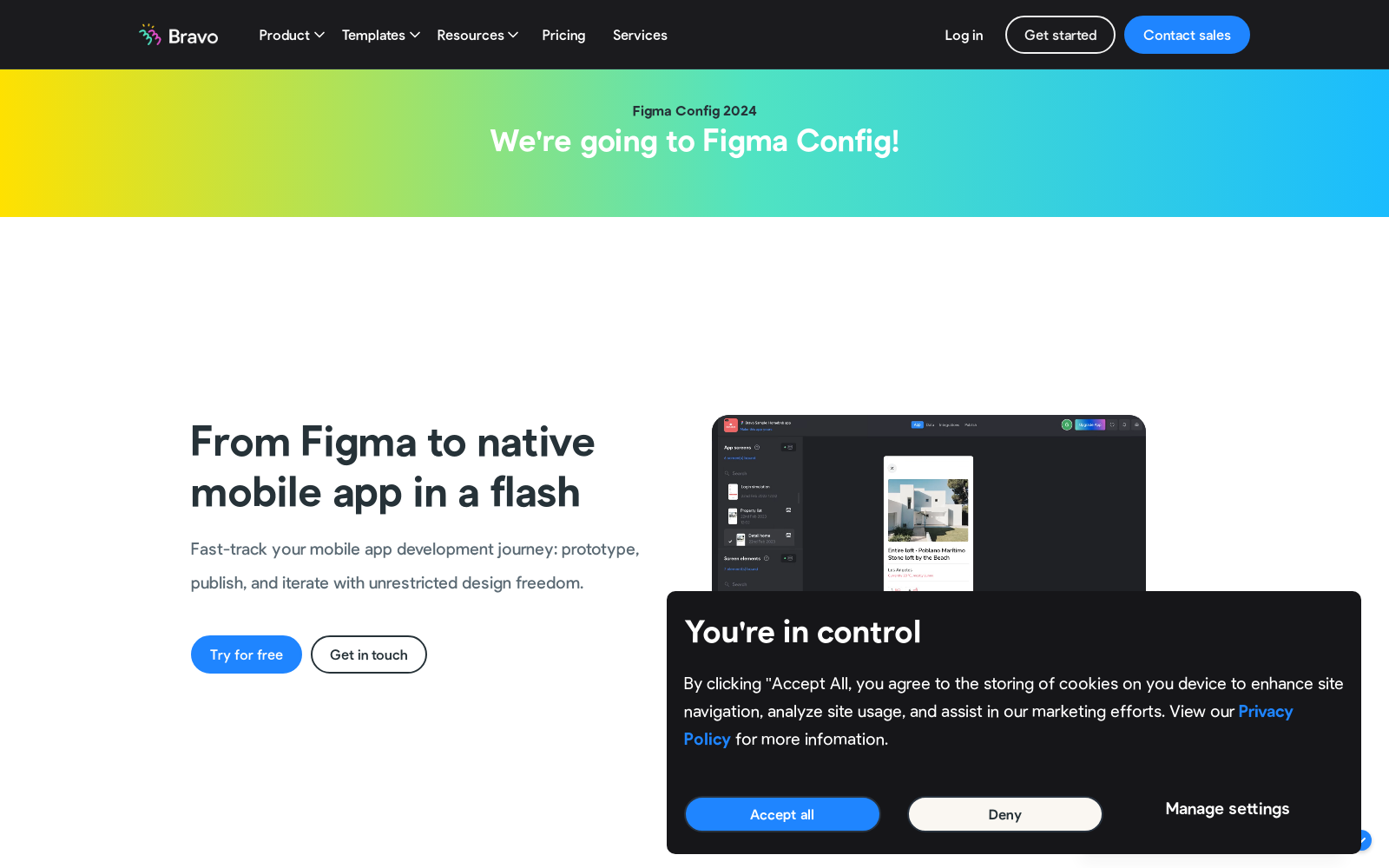 Bravo Studio: Design-first, no-code mobile app development icon