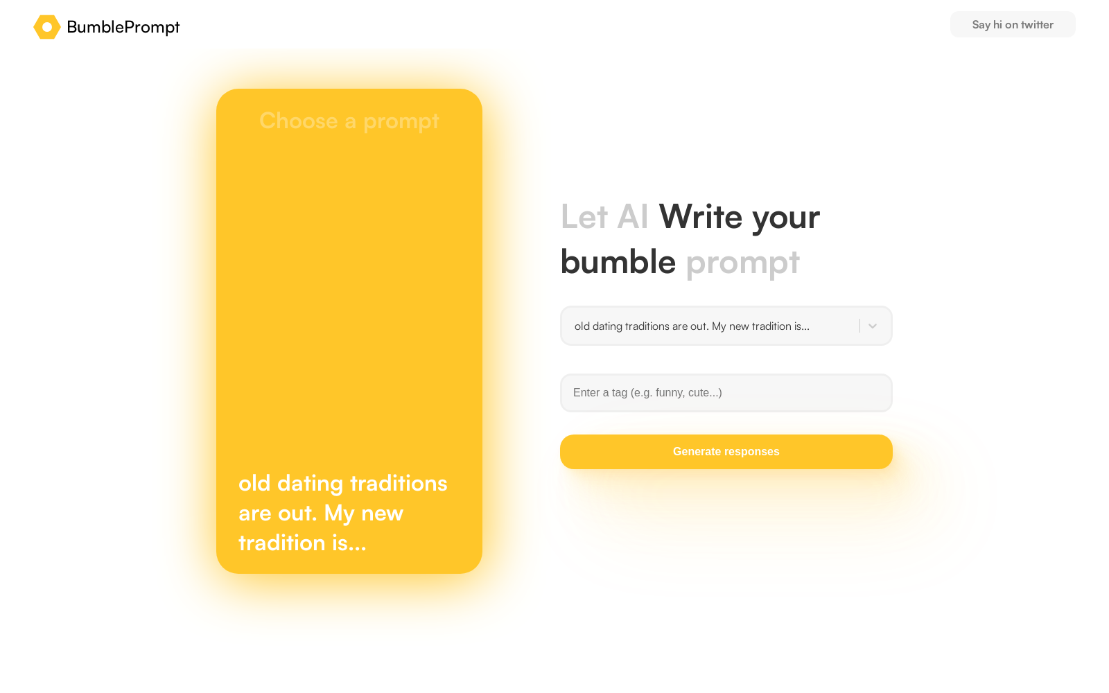 Bumble prompts
