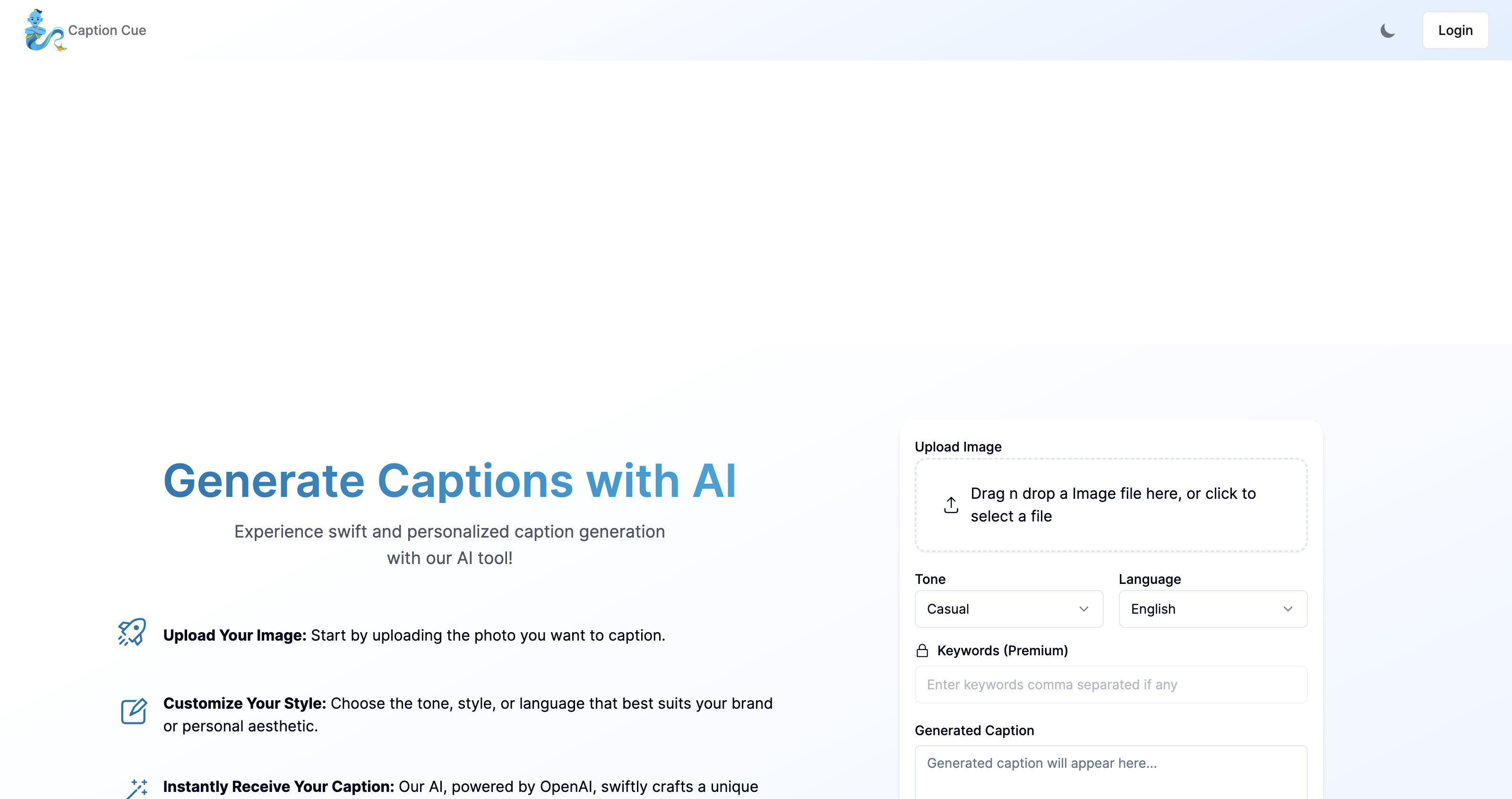 Caption Cue | Instantly Craft Captivating Captions for Social Media
