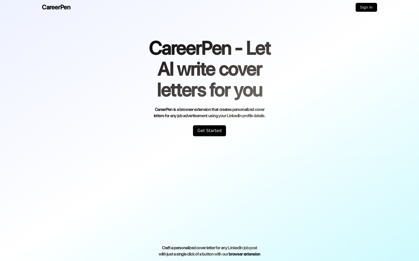 CareerPen - Let AI write cover letters for you