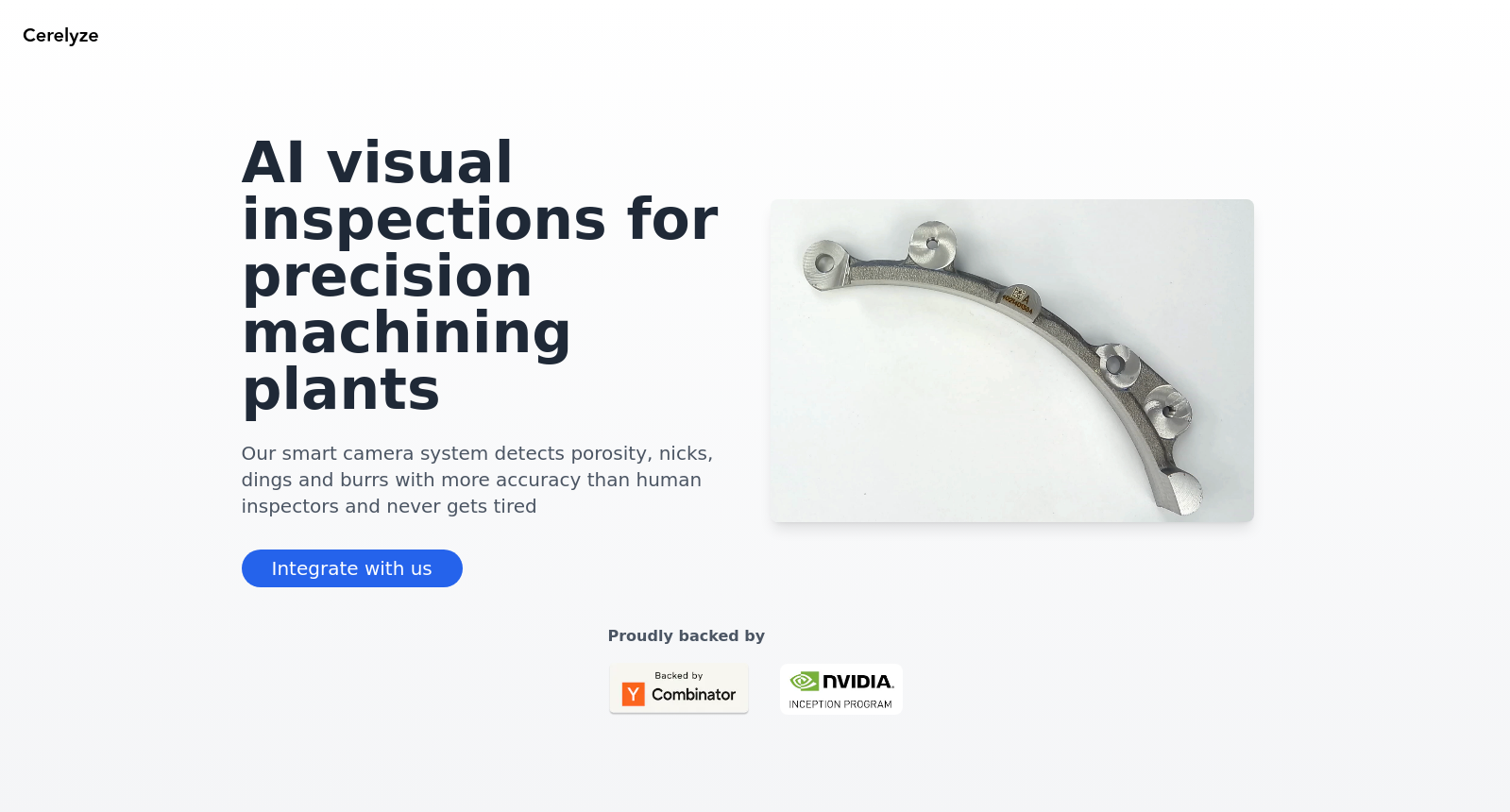 In-line visual inspections for metal machining using AI