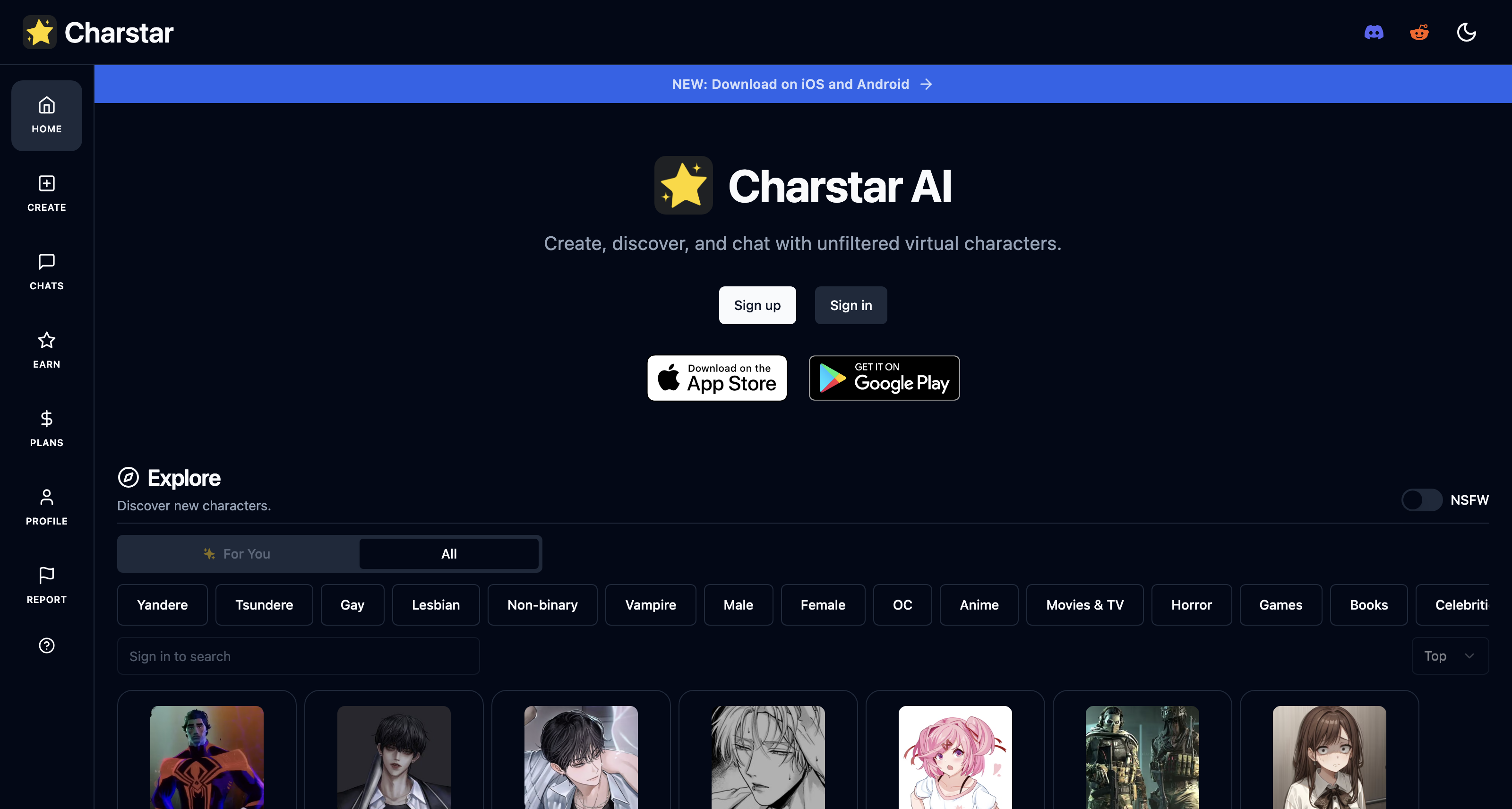 Charstar AI: Chat with virtual AI characters icon