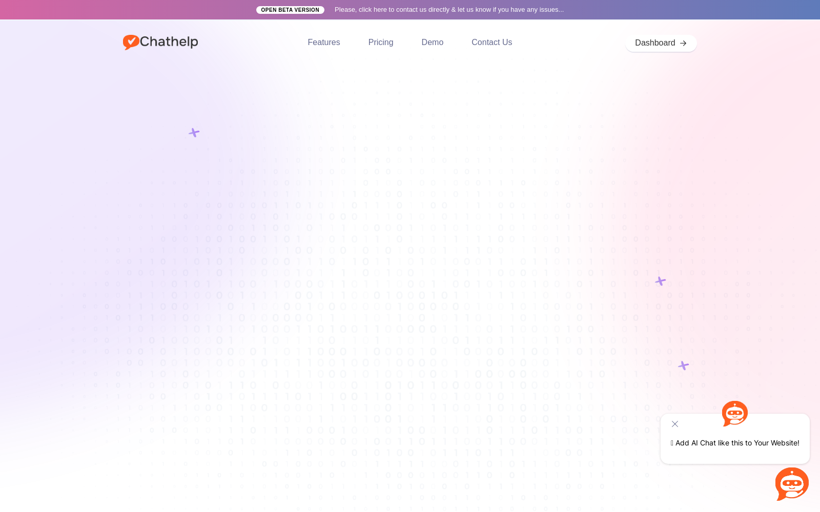 ChatHelp.ai AI Chatbot: AI-powered Business, Work & Study Assistant - Website Chat Widget. - ChatHelp.ai