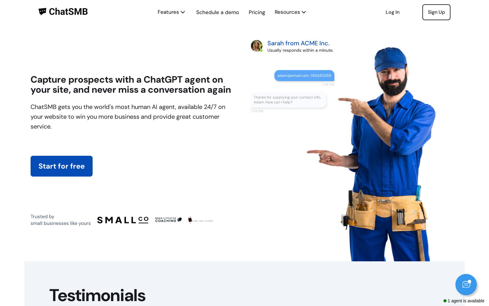 ChatSMB | Conversational AI chatbot