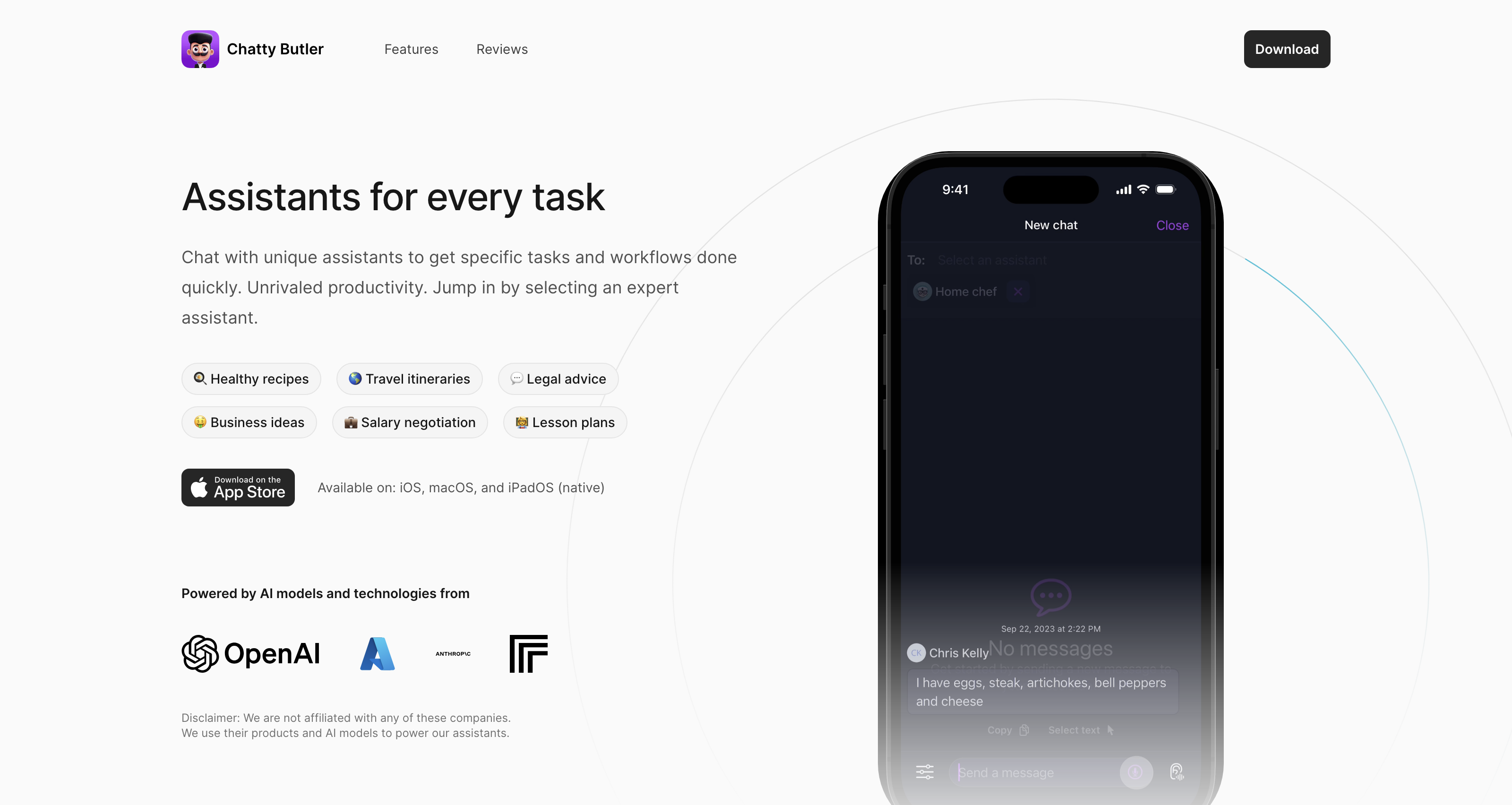 Chatty Butler: Chat expert AI assistants