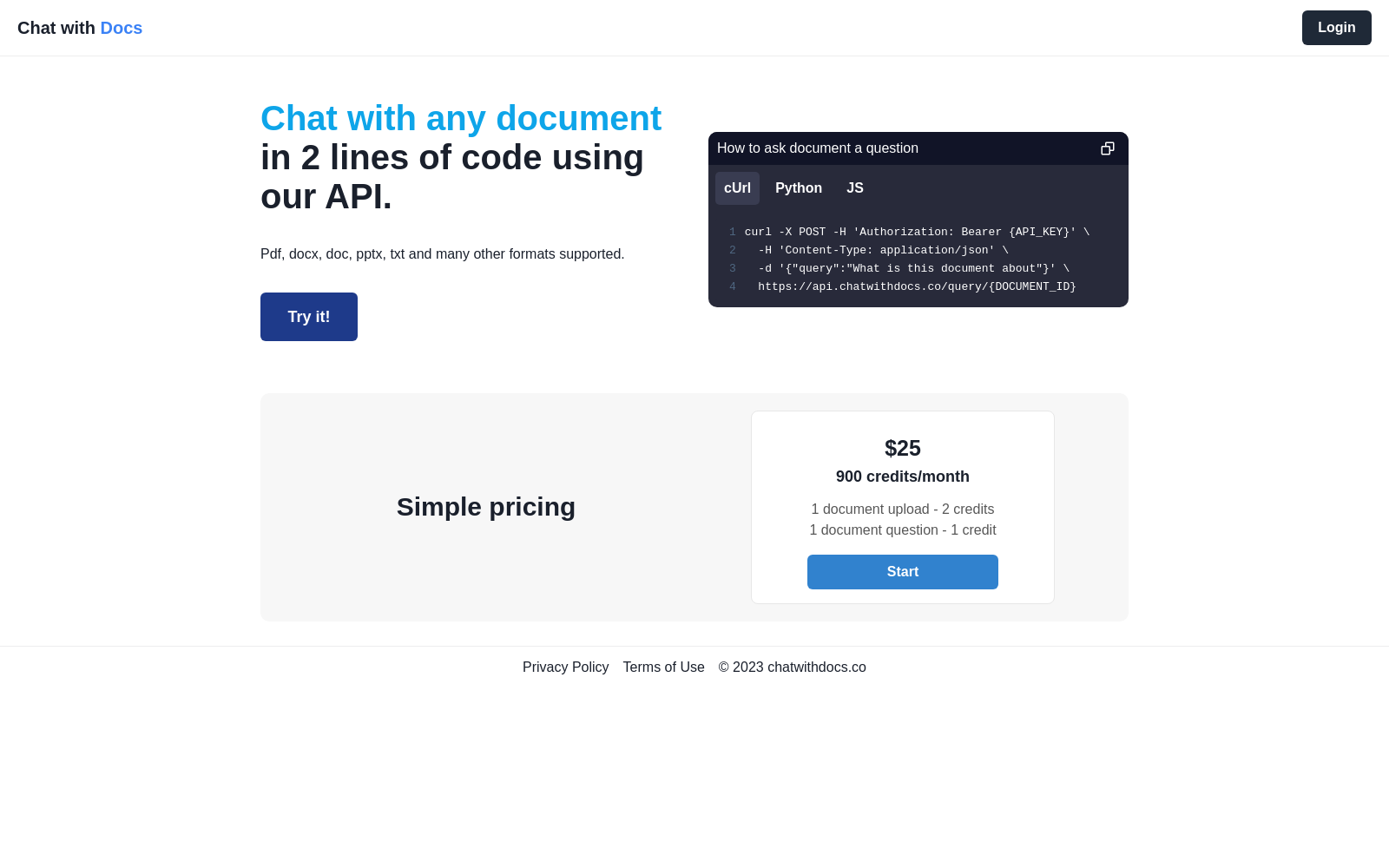 Chat with Docs icon