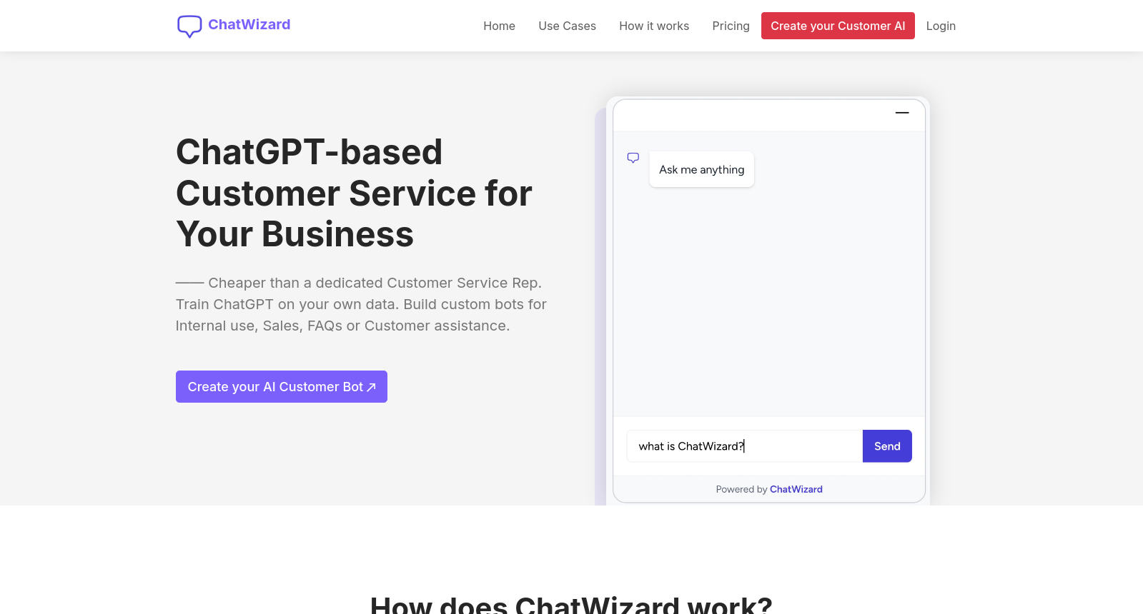 ChatWizardAI - Build a Custom ChatGPT for any Website icon