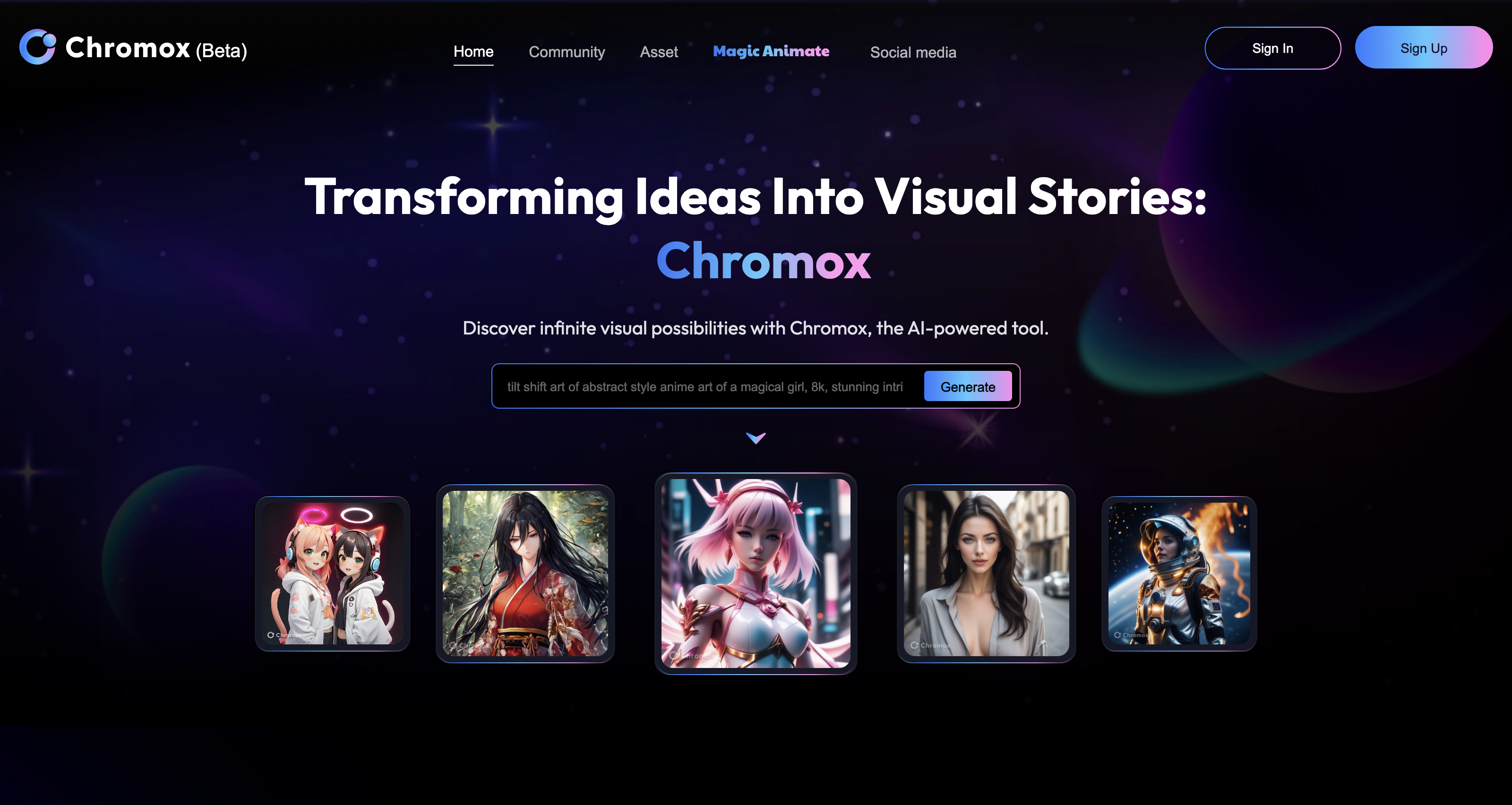 Chromox-Transforming Ideas into Visual Stories