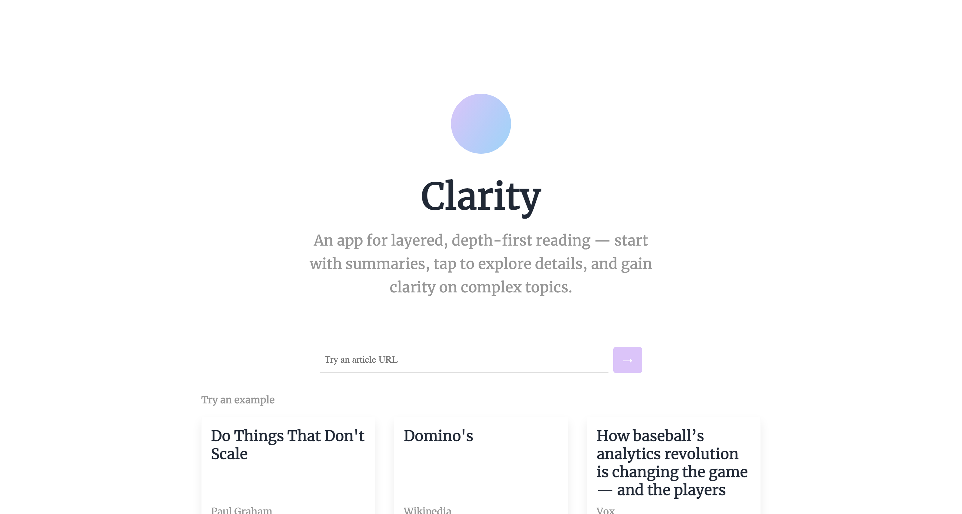 Clarity icon