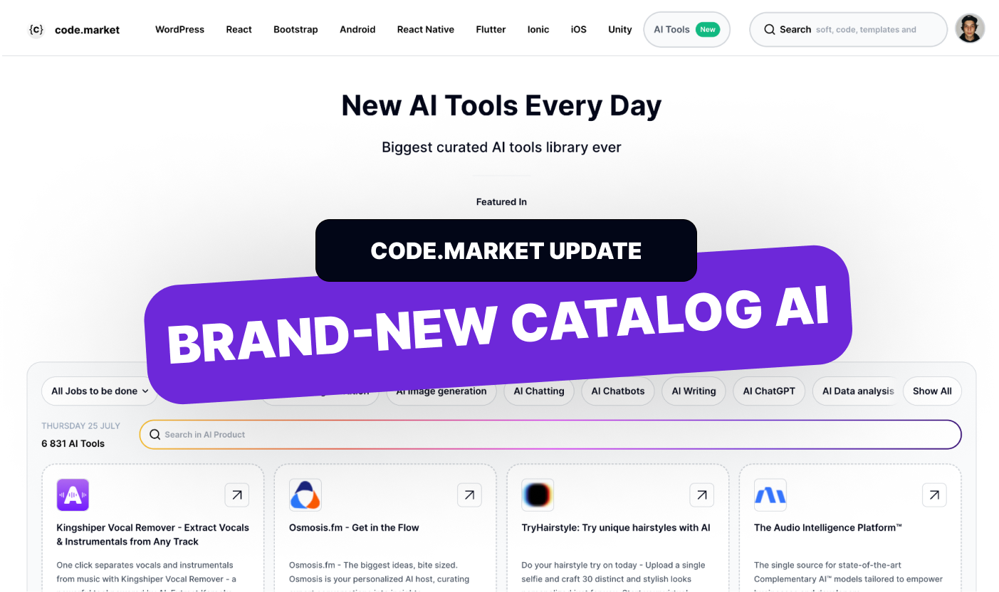 Big code.market update