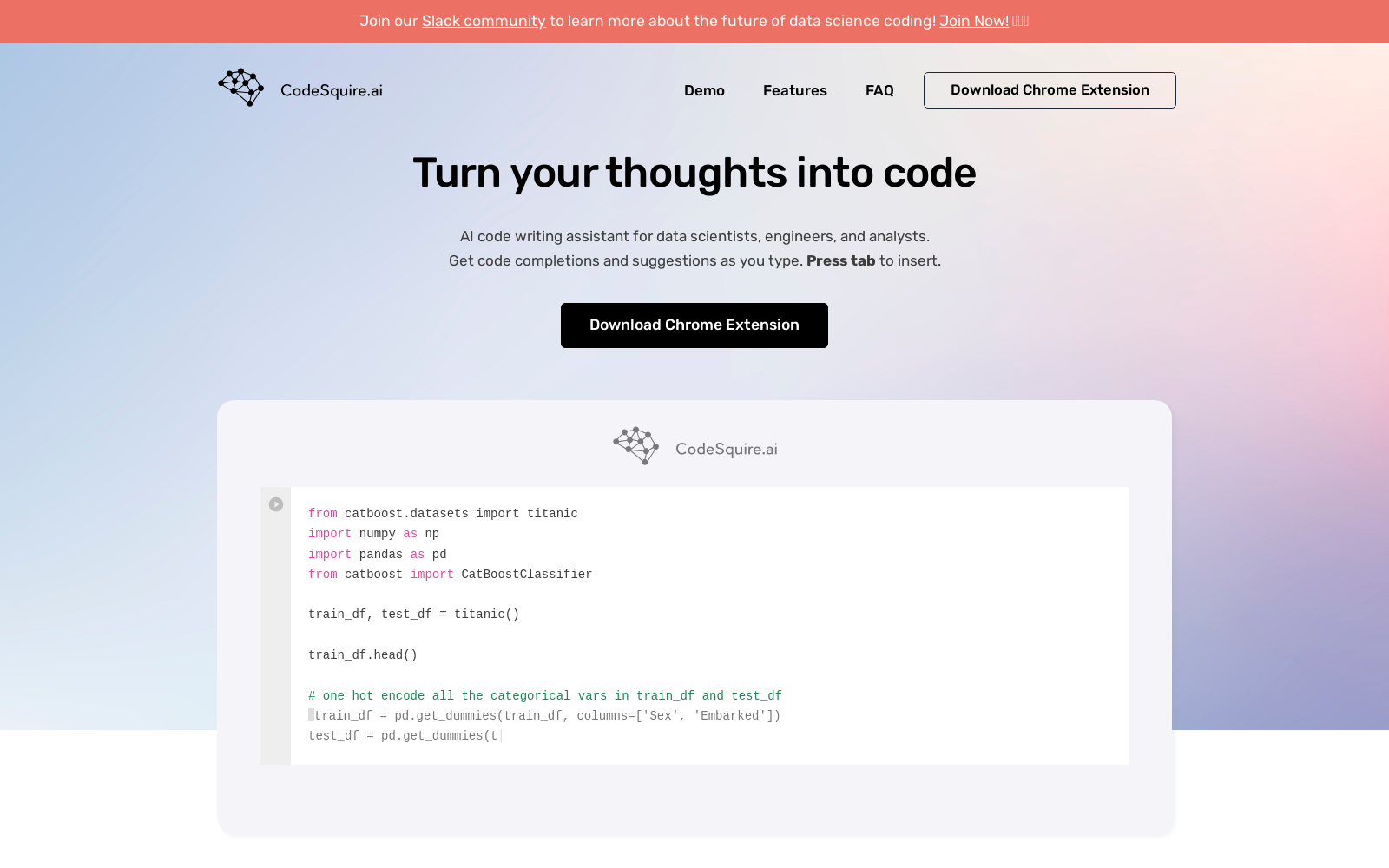 CodeSquire.ai | AI coding assistant for data science icon