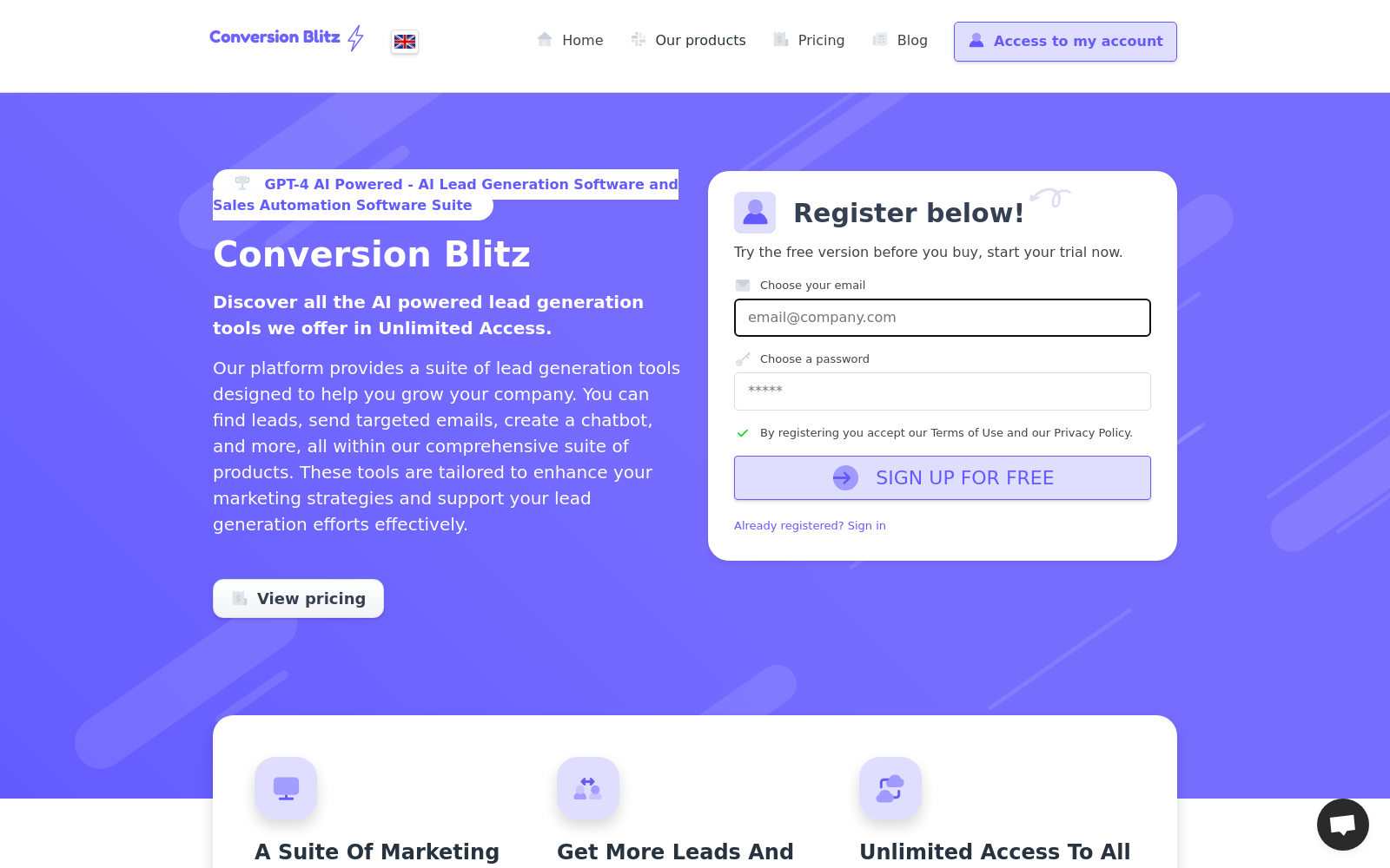AI Lead Generation Software and Sales Automation Software | Conversion Blitz - Conversion Blitz icon