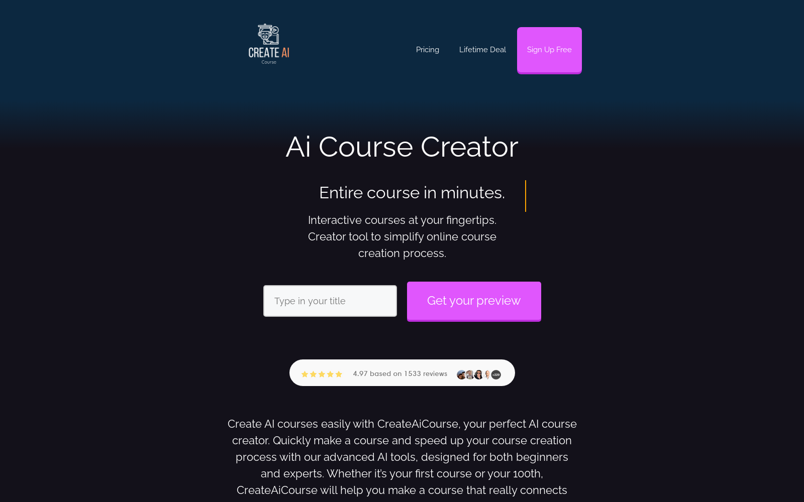 Ai Course Creator | Online Course Generator