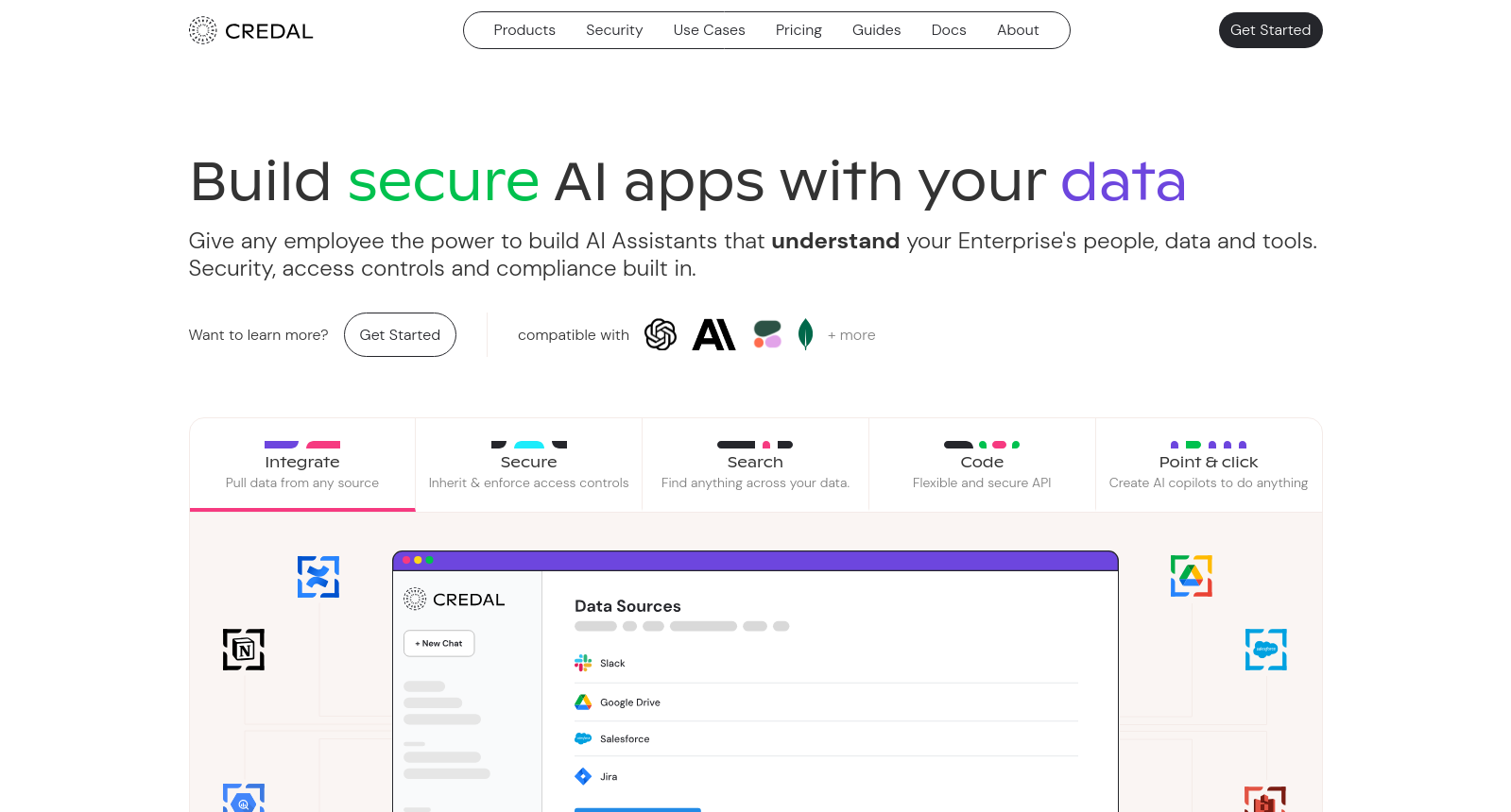 Credal | Build Secure AI apps with your data