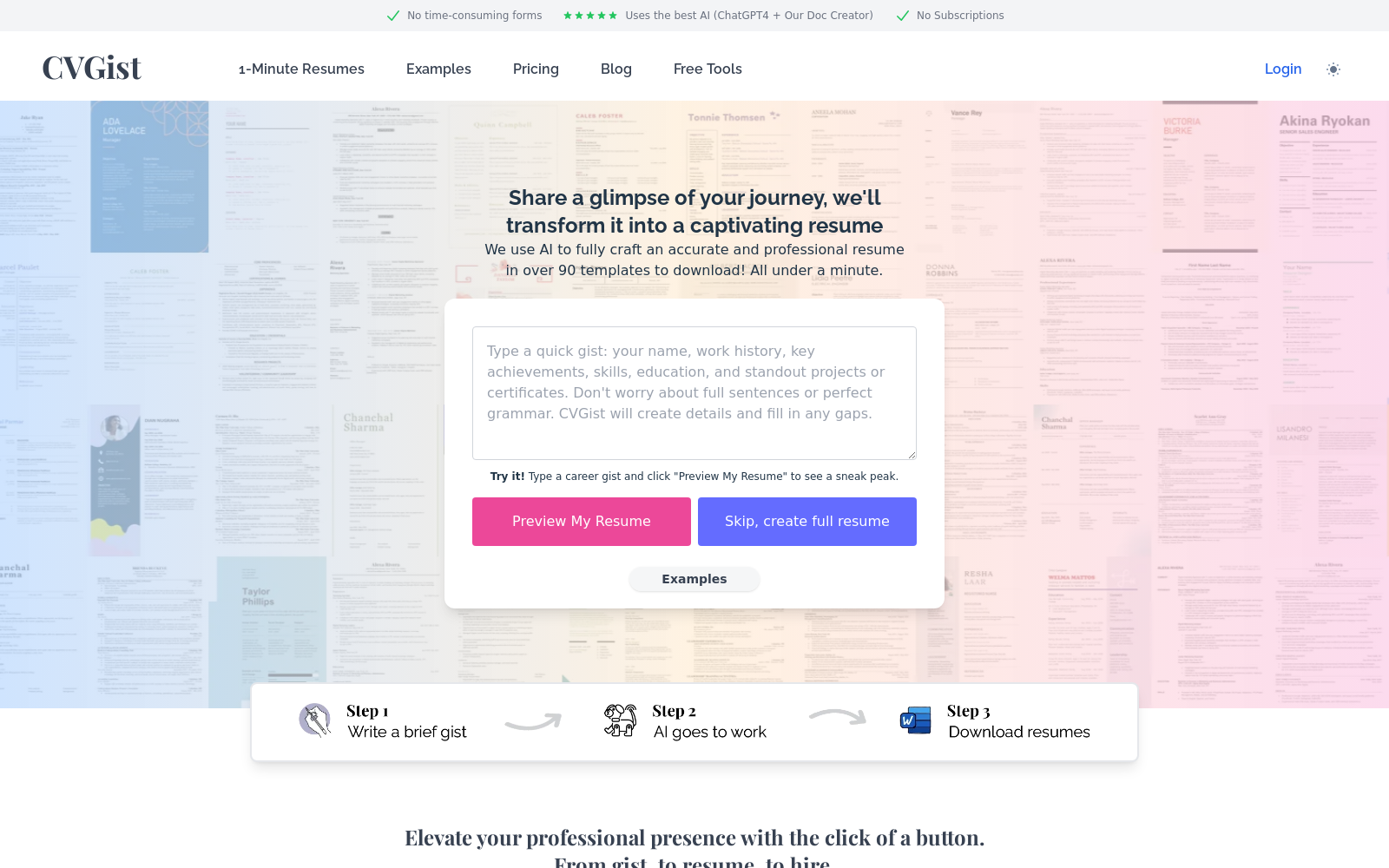 CVGist - AI-Powered Resume Builder