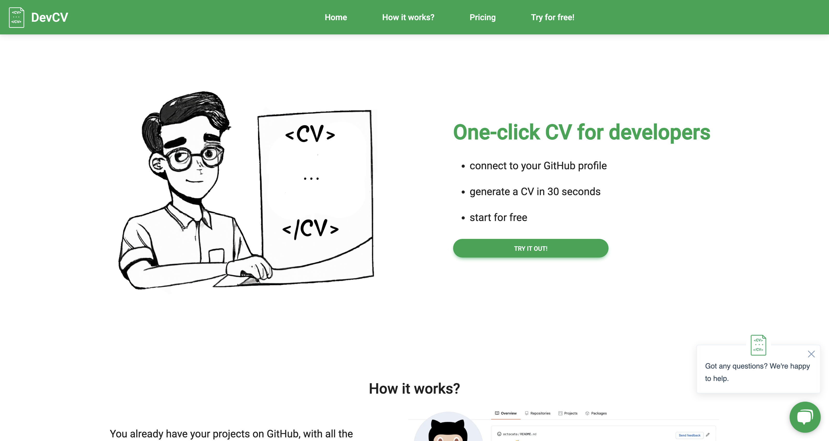 One-click CV