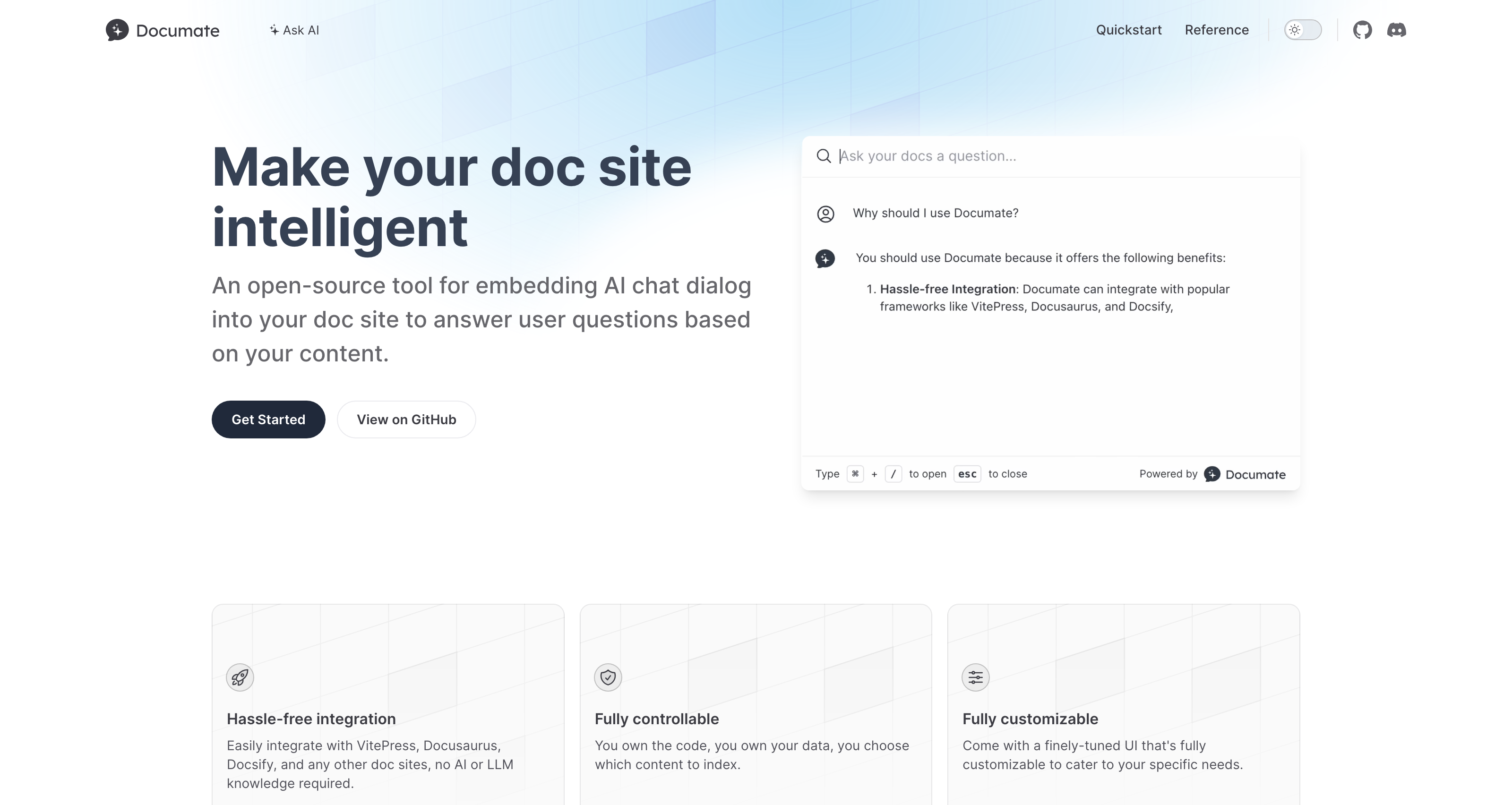 Documate | Make your doc site intelligent icon