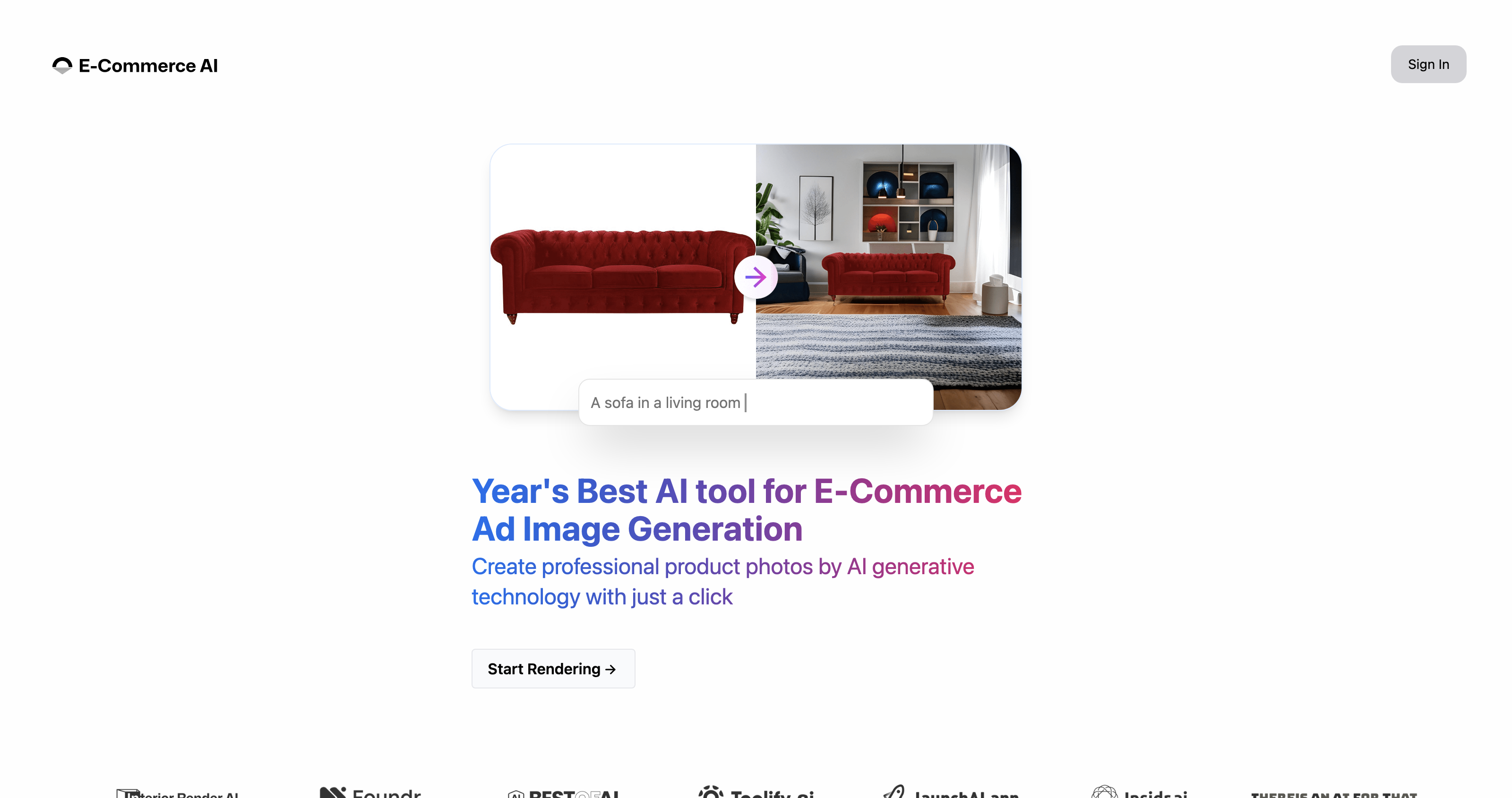 E-Commerce AI - Create professional e-commerce product photo for free with seconds