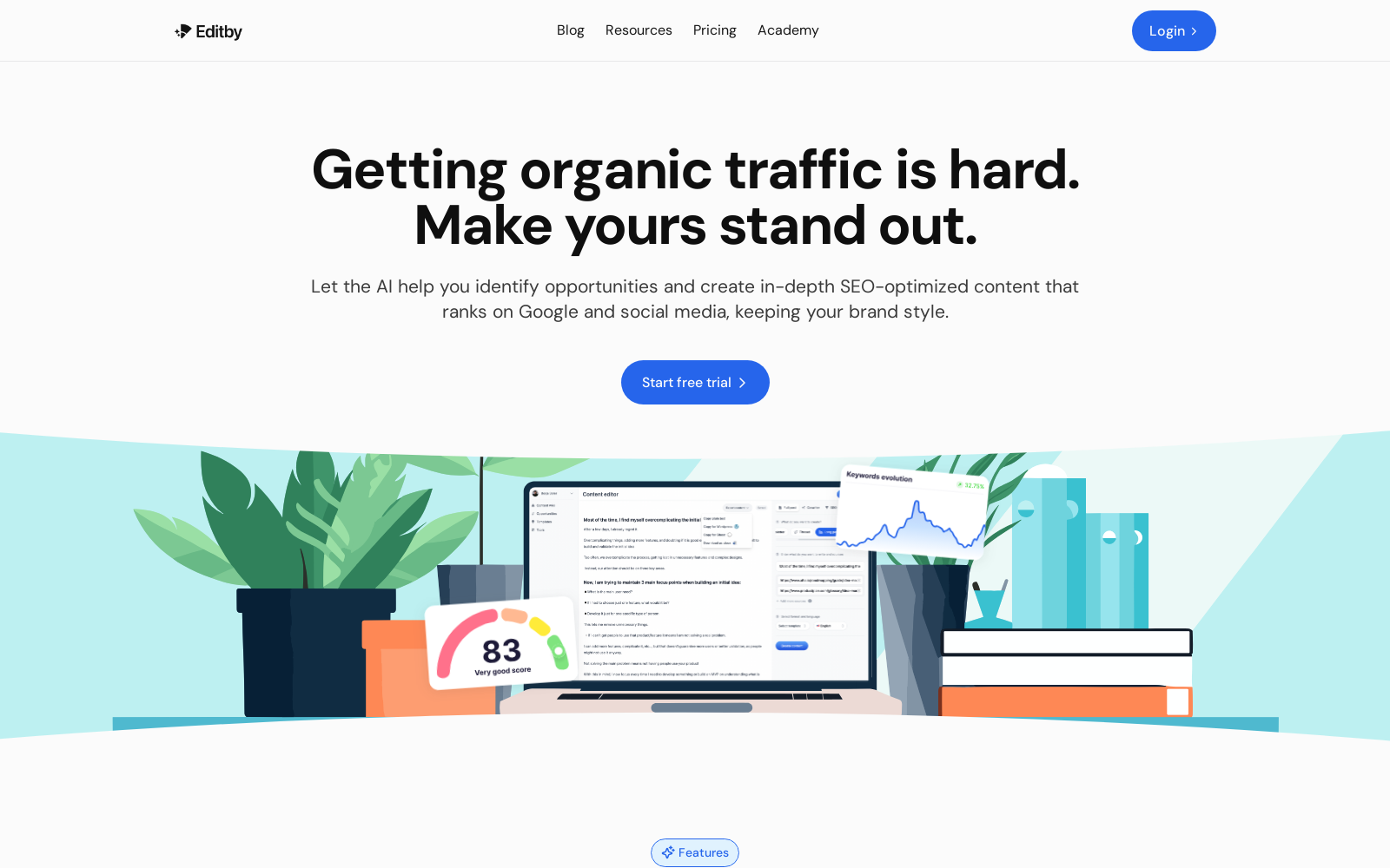 Editby - Create AI SEO-optimized content with your brand style