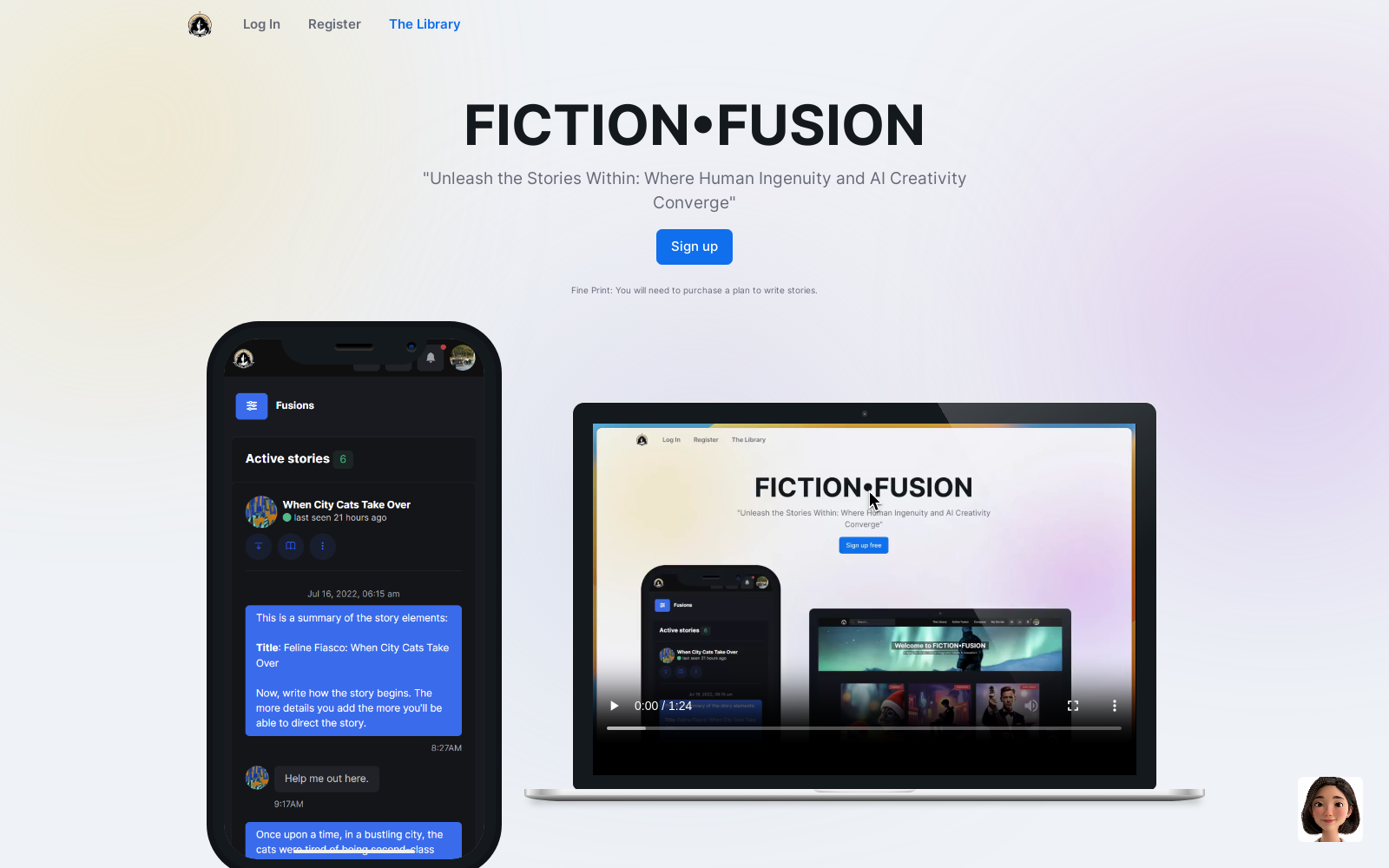 Fiction Fusion - Unleash the Stories Within: Where Human Ingenuity and AI Creativity Converge icon