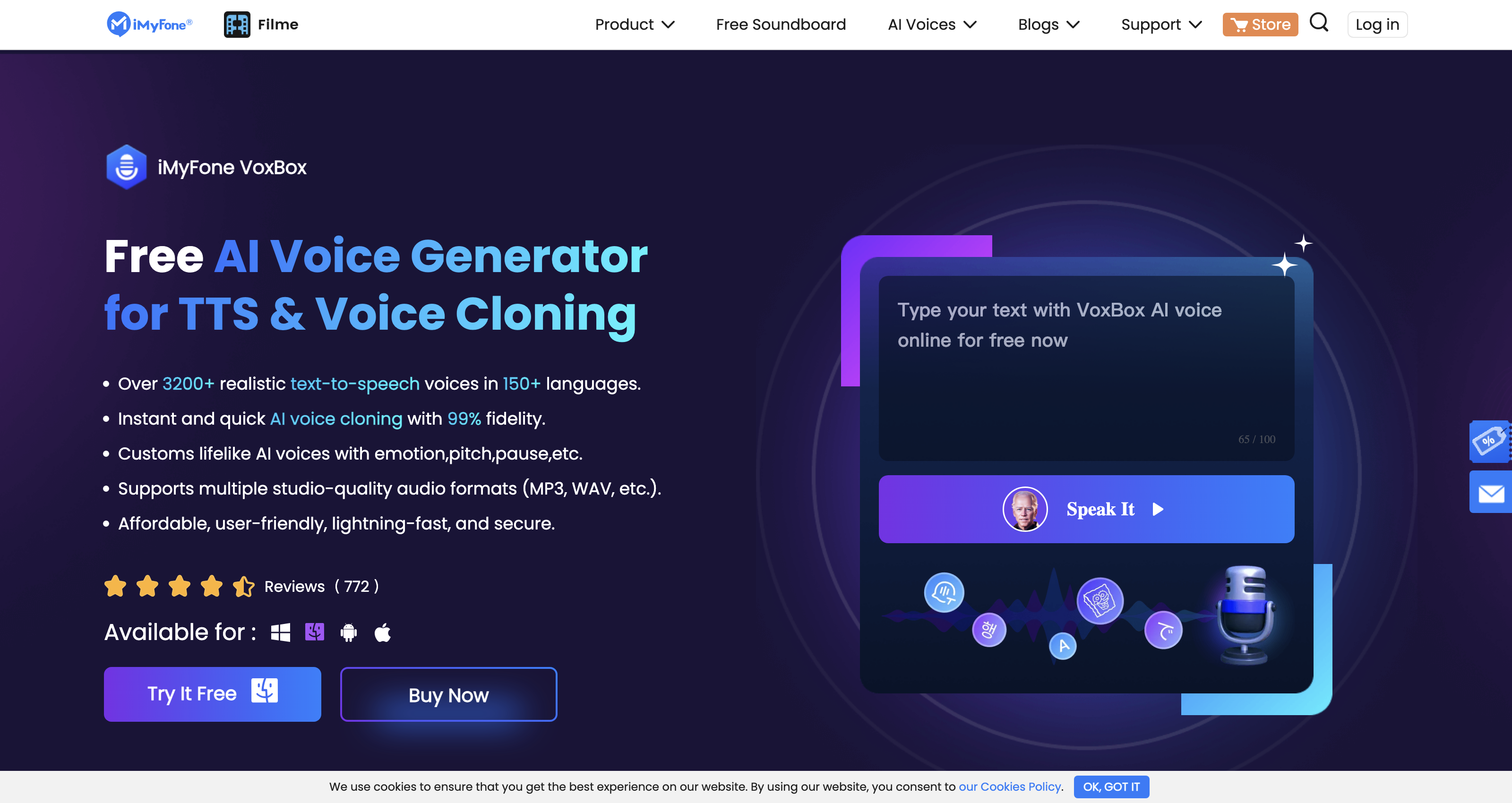 VoxBox®- Free AI Text to Speech & Voice Cloning Generator