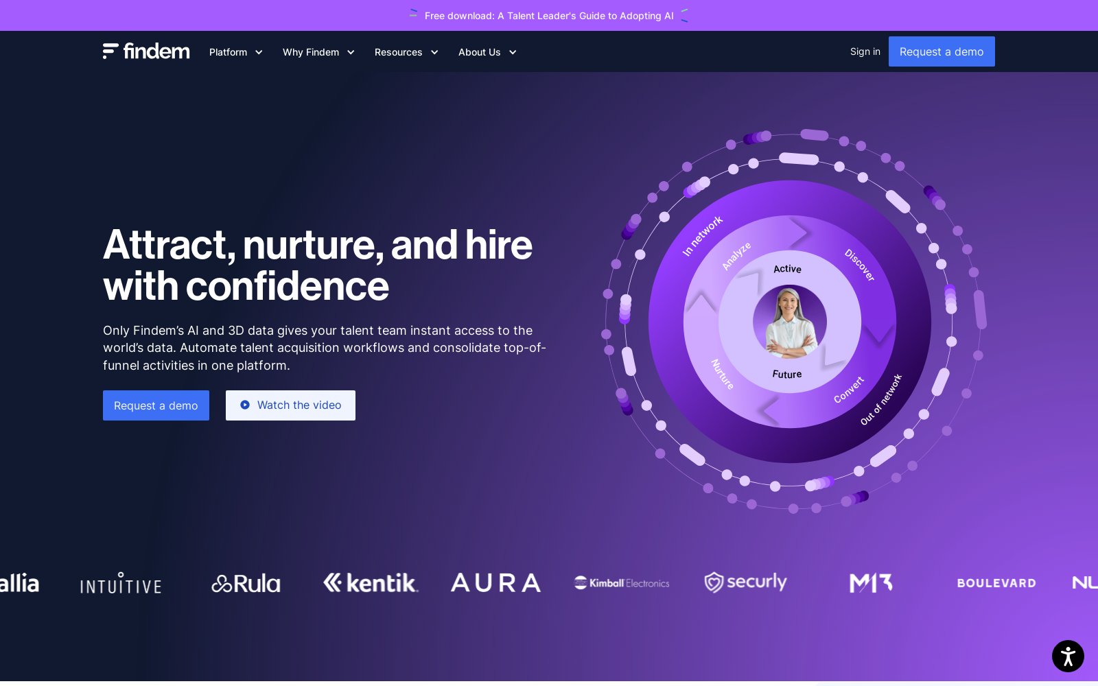 AI Talent Acquisition Software | Findem icon