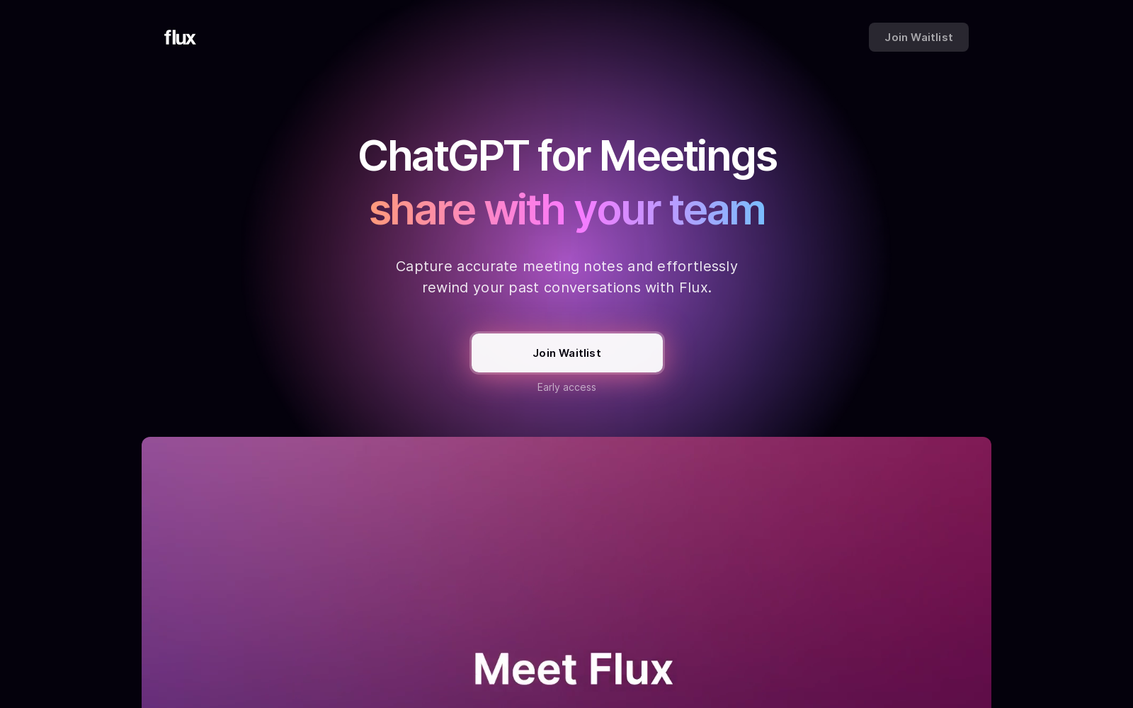 Flux - ChatGPT for Meetings