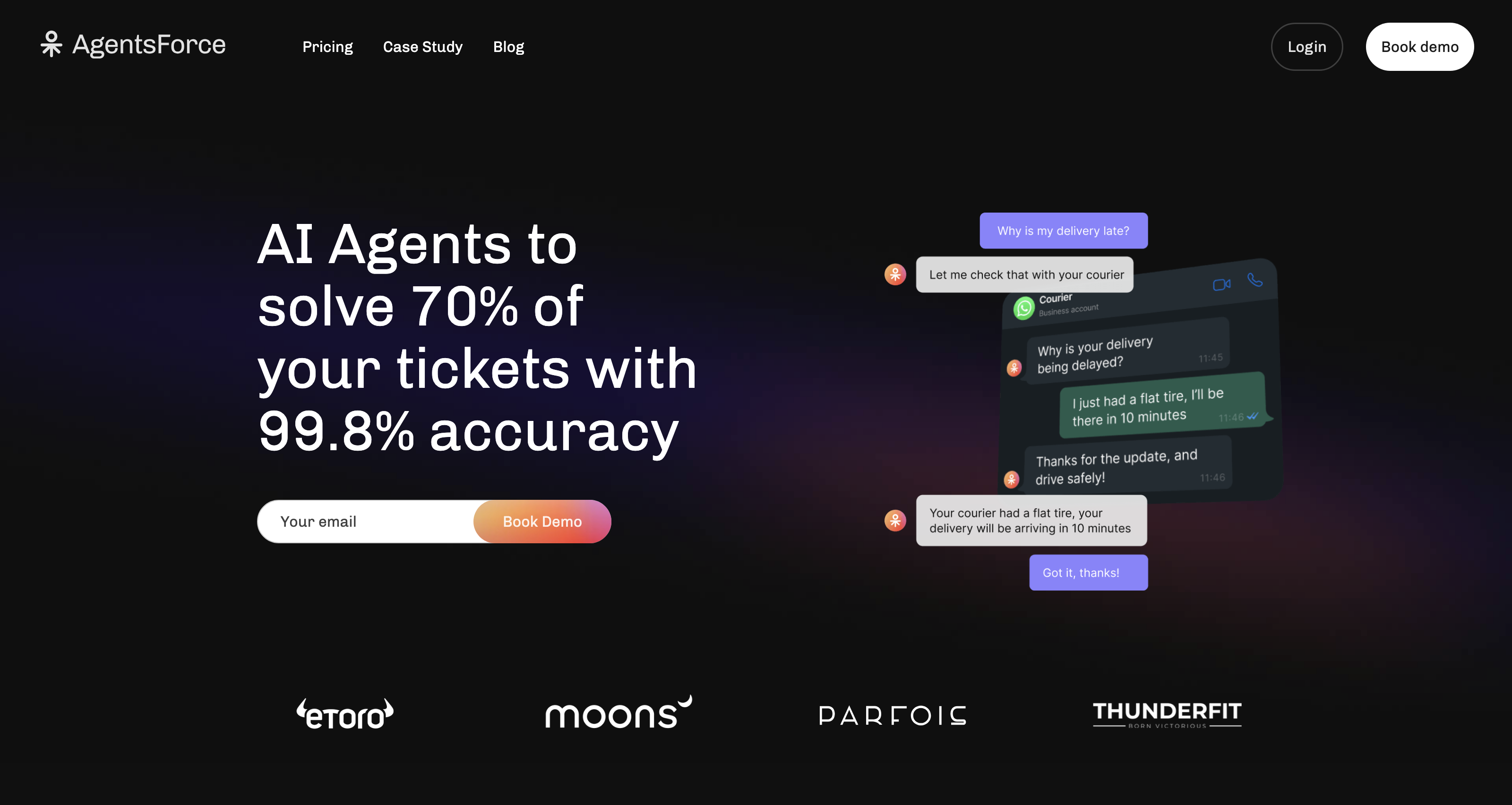 AgentsForce - Hire AI to solve 70% of your tickets with 99.8% accuracy icon