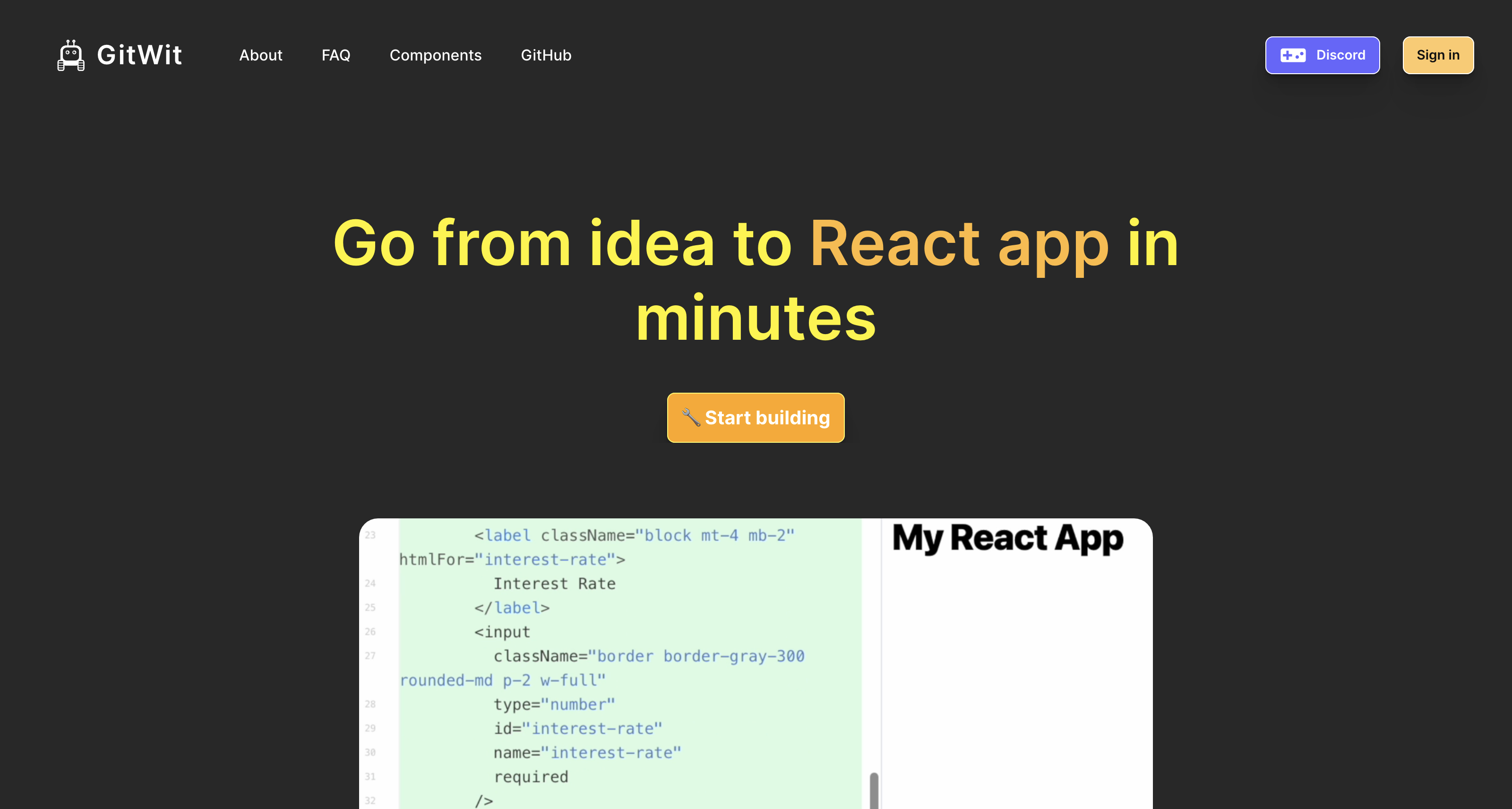 GitWit: Ship React apps in minutes icon