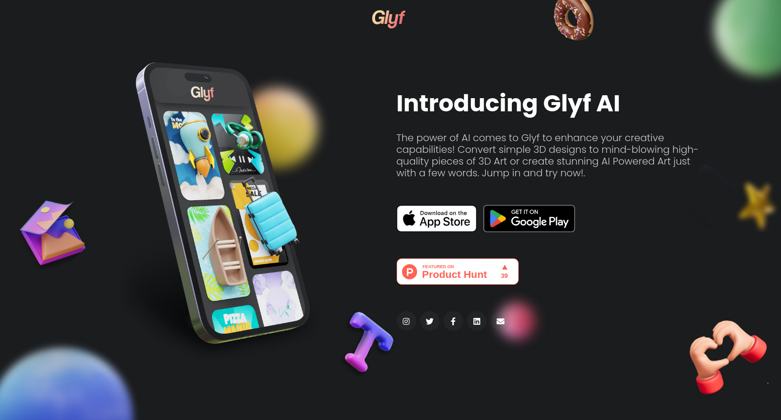 Glyf - Create 3D designs on phone