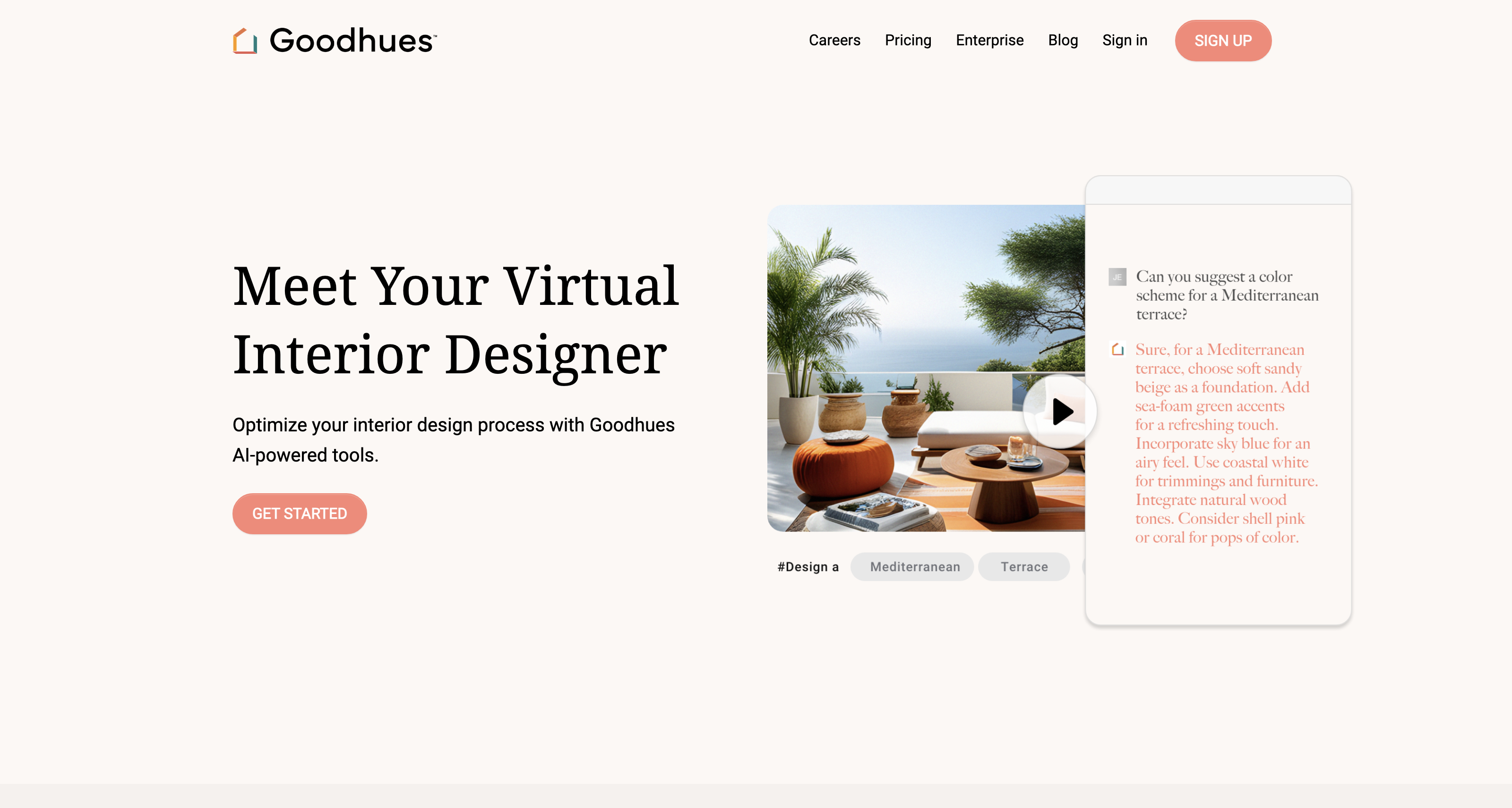 Goodhues.ai - AI generated interior design icon